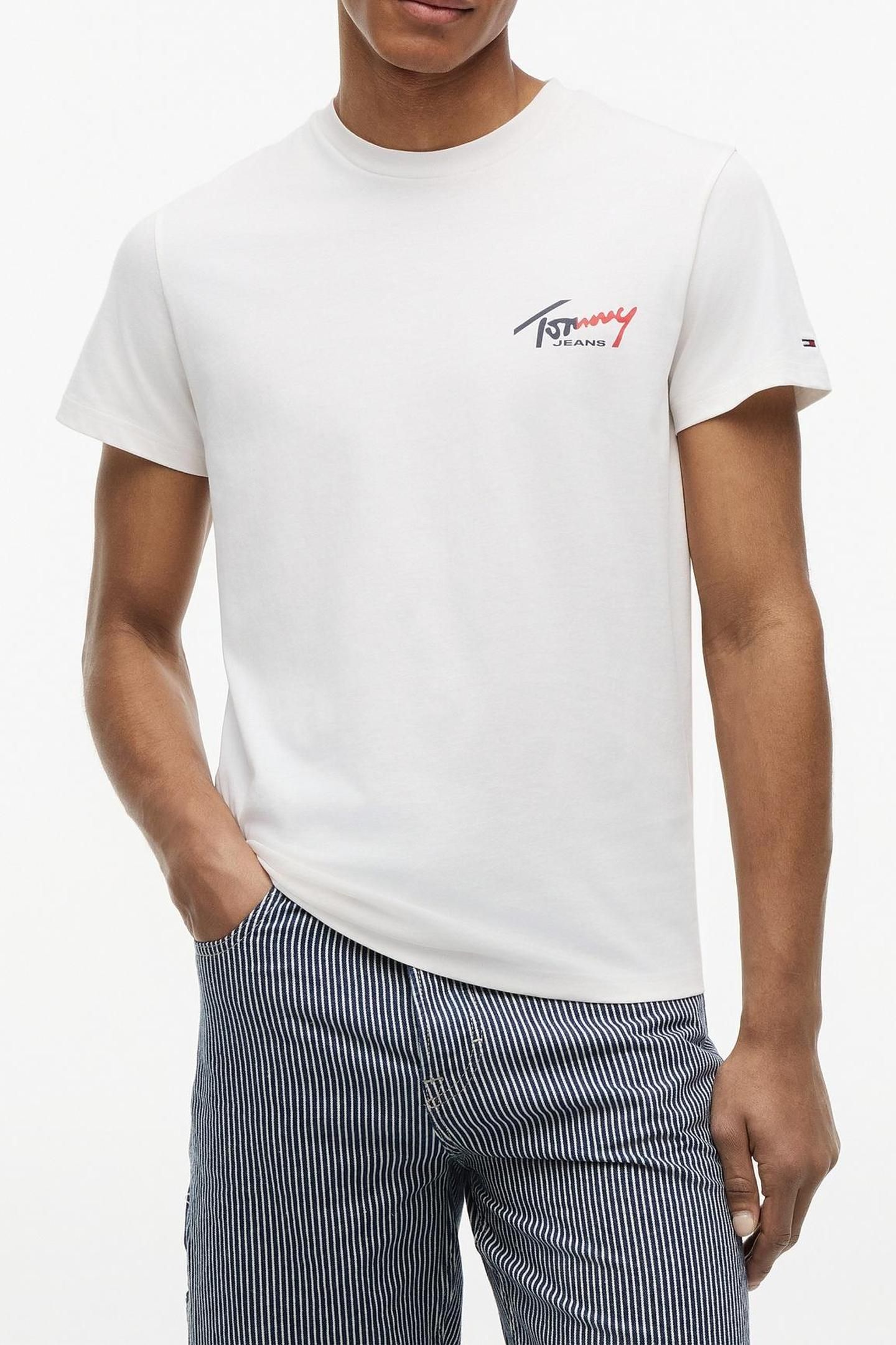 SLIM SIGNATURE LOGO T-SHIRT ANCIENT WHITE 1