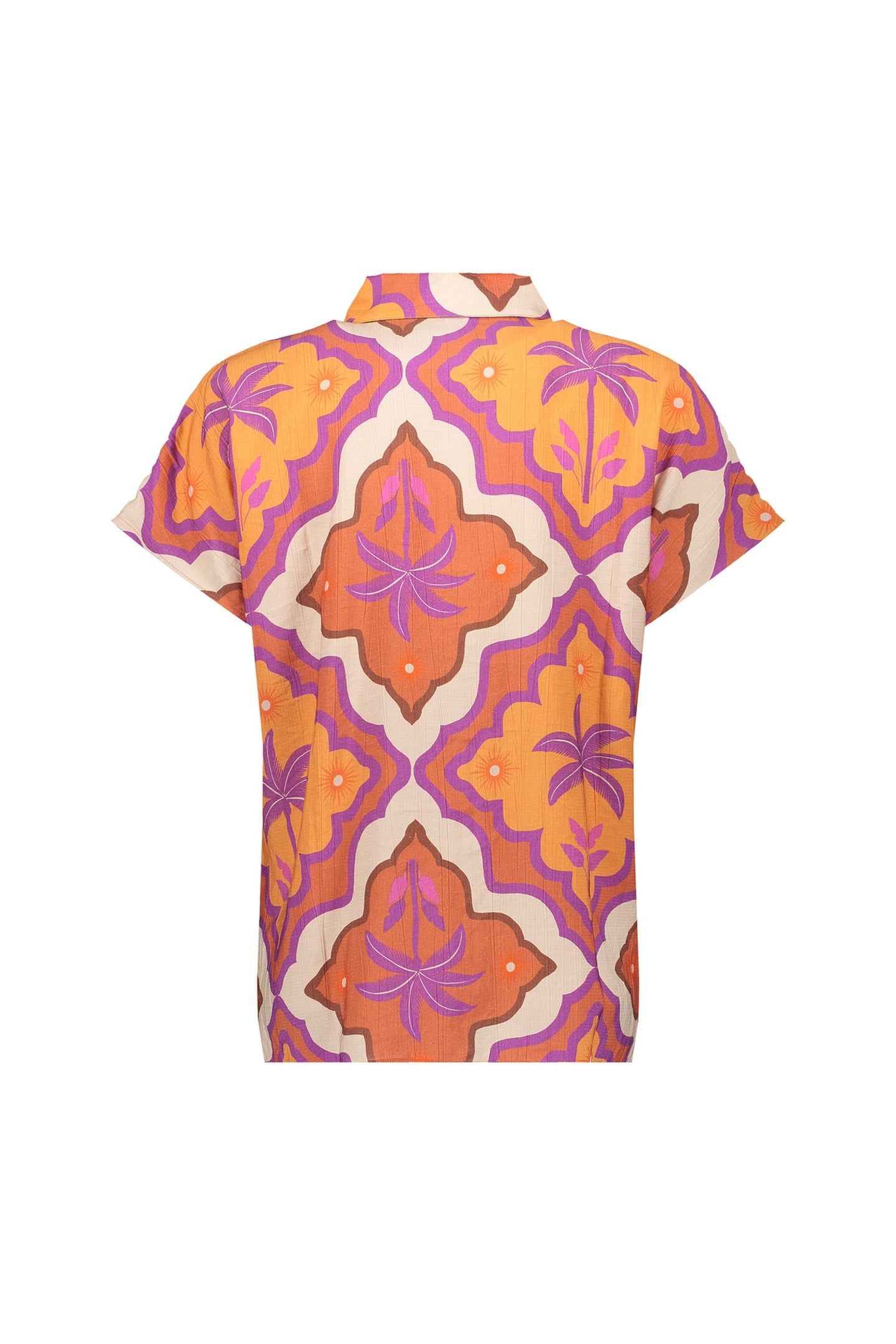 BLOUSE ECRU/MANGO/PURPLE 2