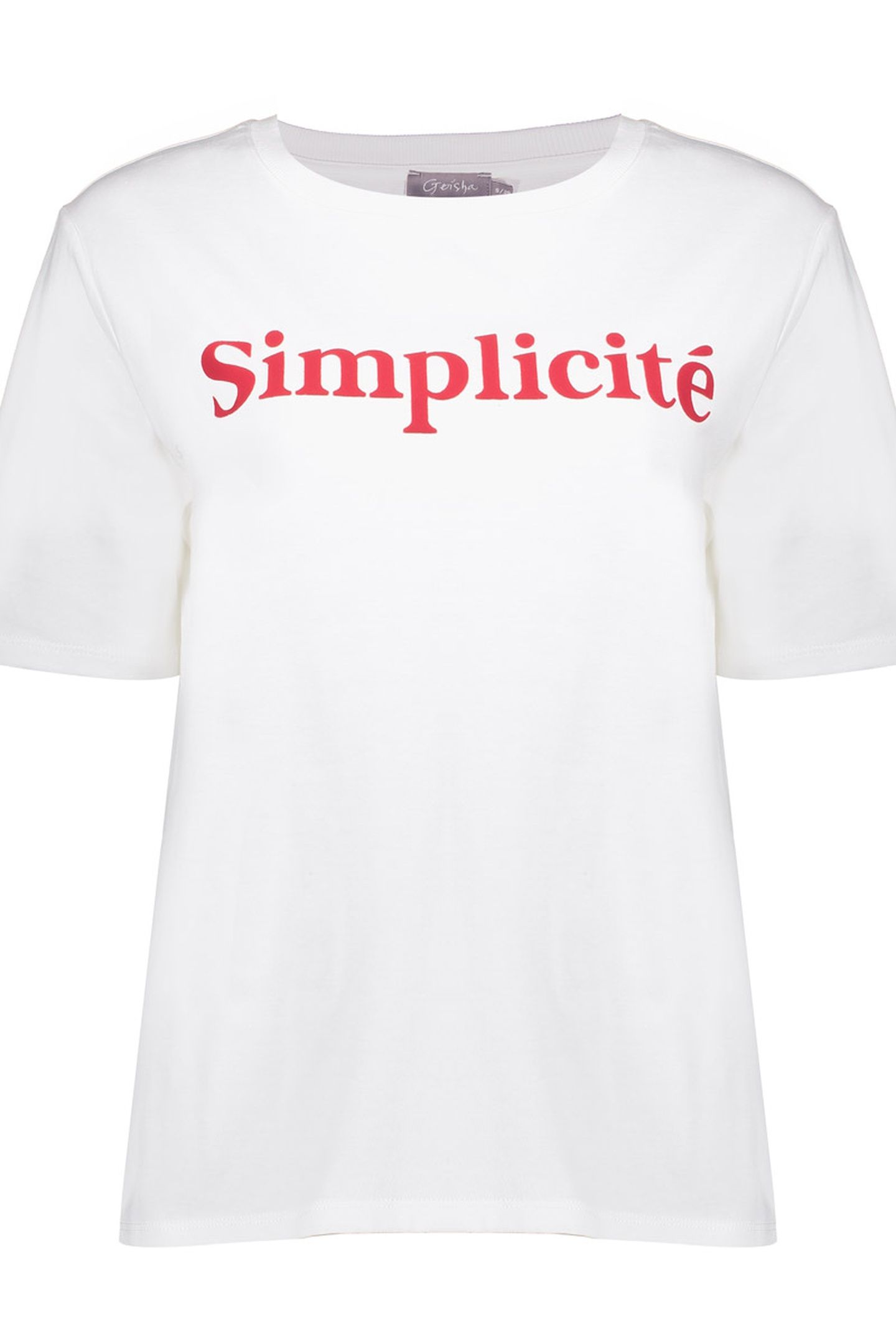 T-SHIRT SIMPLICITE OFF-WHITE/RED 1