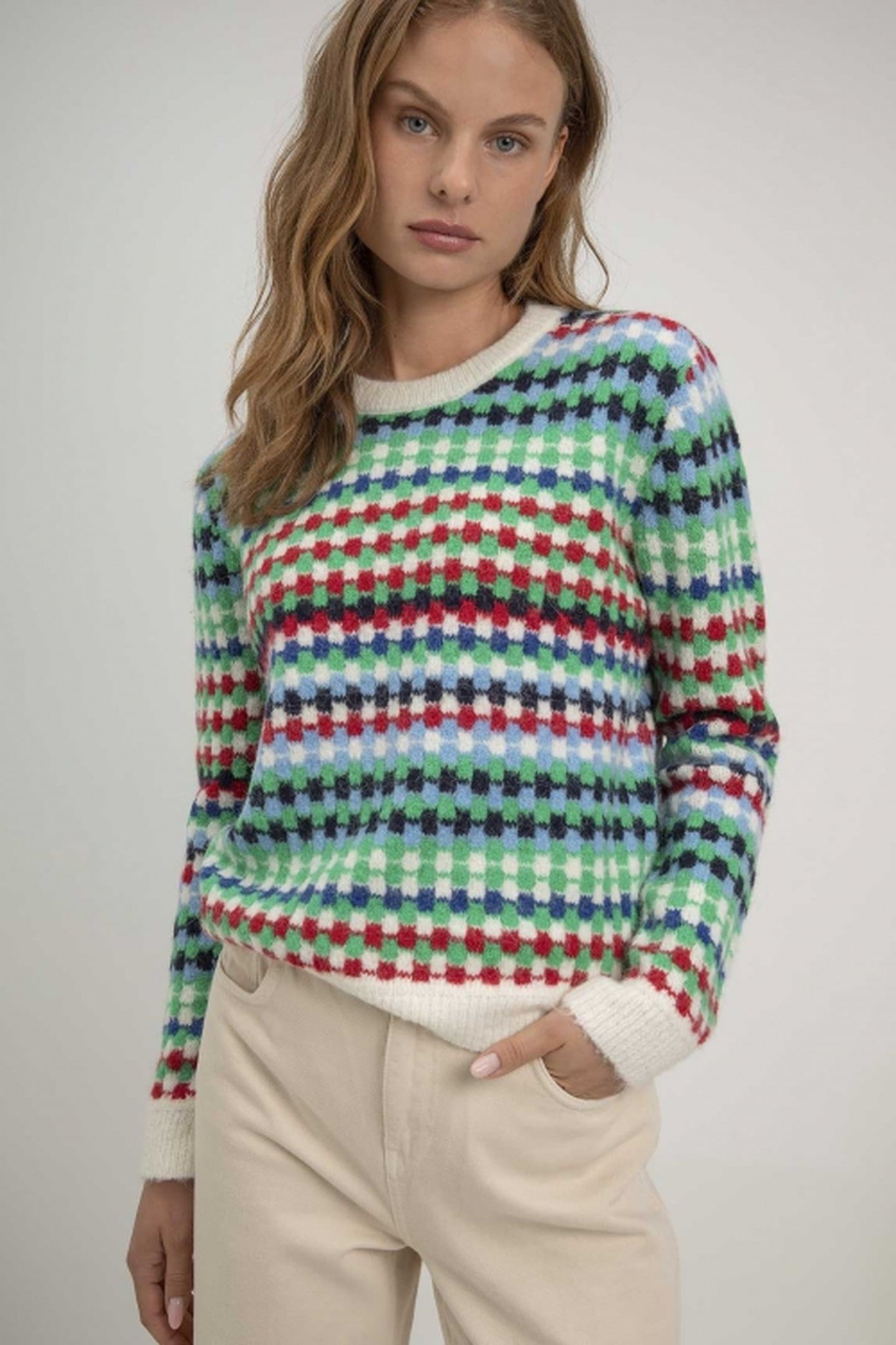 SANDRA SWEATER MULTI COLOURS LIGHT STRIPE 2