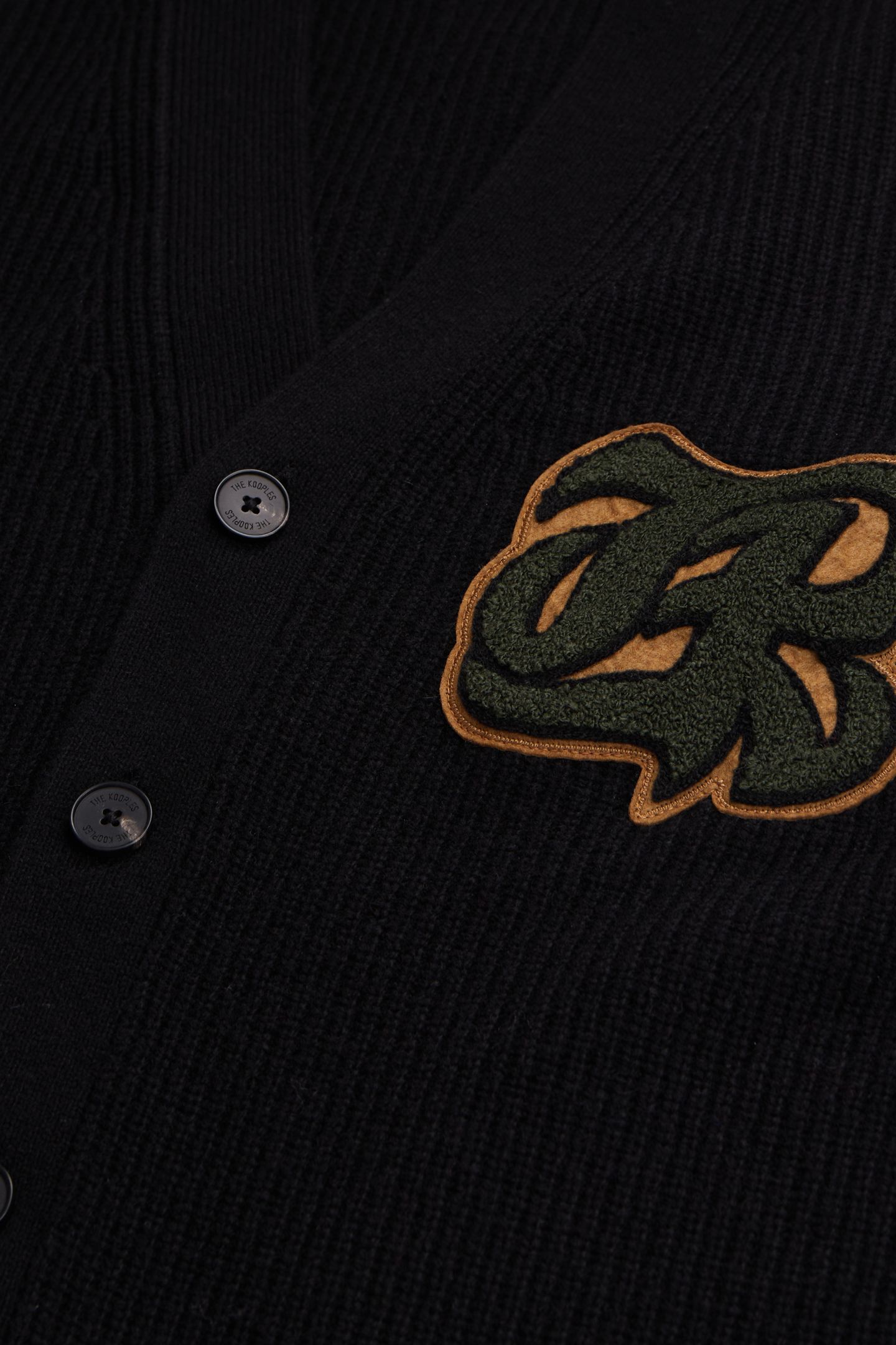 CARDIGAN WITH LOGO PATCH BLACK 6