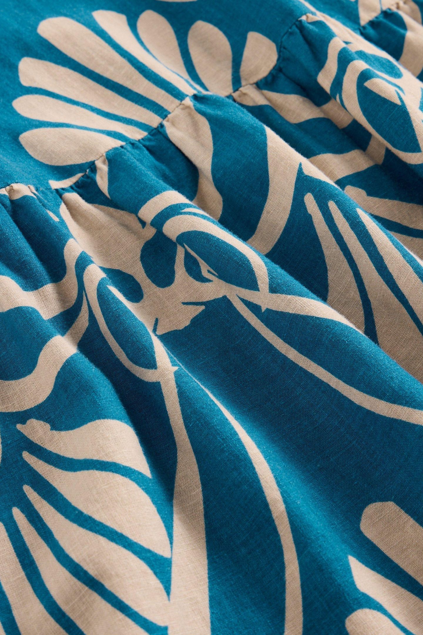 OTTO LINEN BLEND DRESS BLUE PRINT 5
