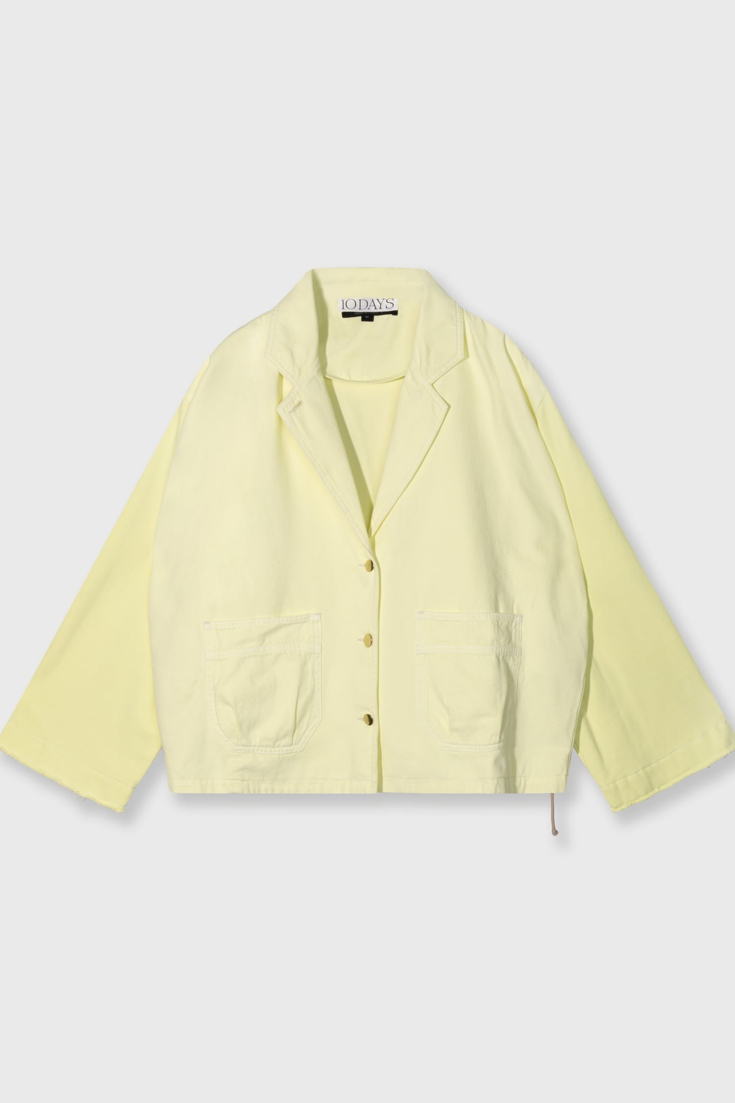 BOXY JACKET TWILL PASTEL YELLOW 5