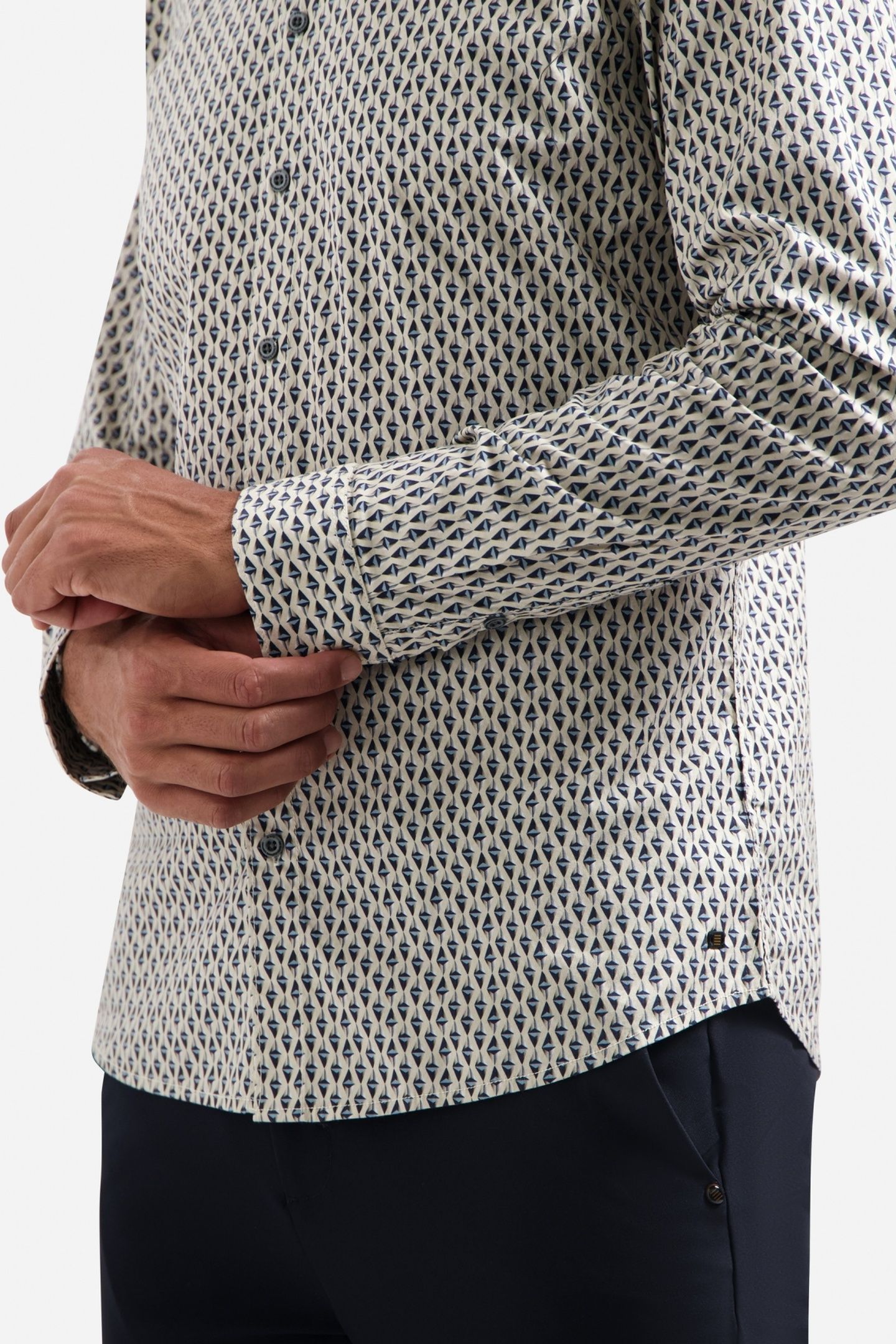 SHIRT STRETCH ALLOVER PRINTED WHITE 8