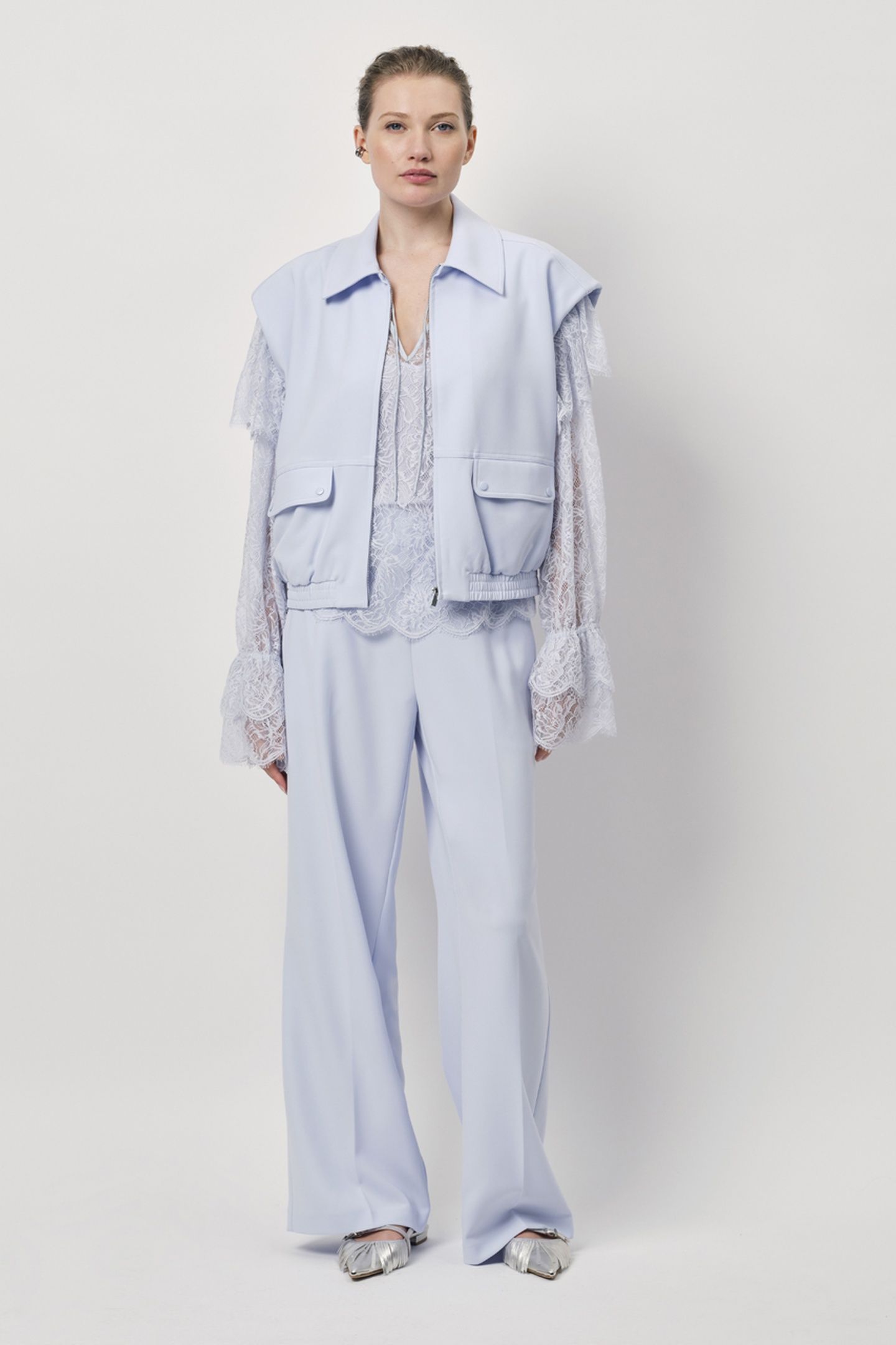 ZILAN BOHO DETAILED LACE TOP CRYSTAL BLUE 4