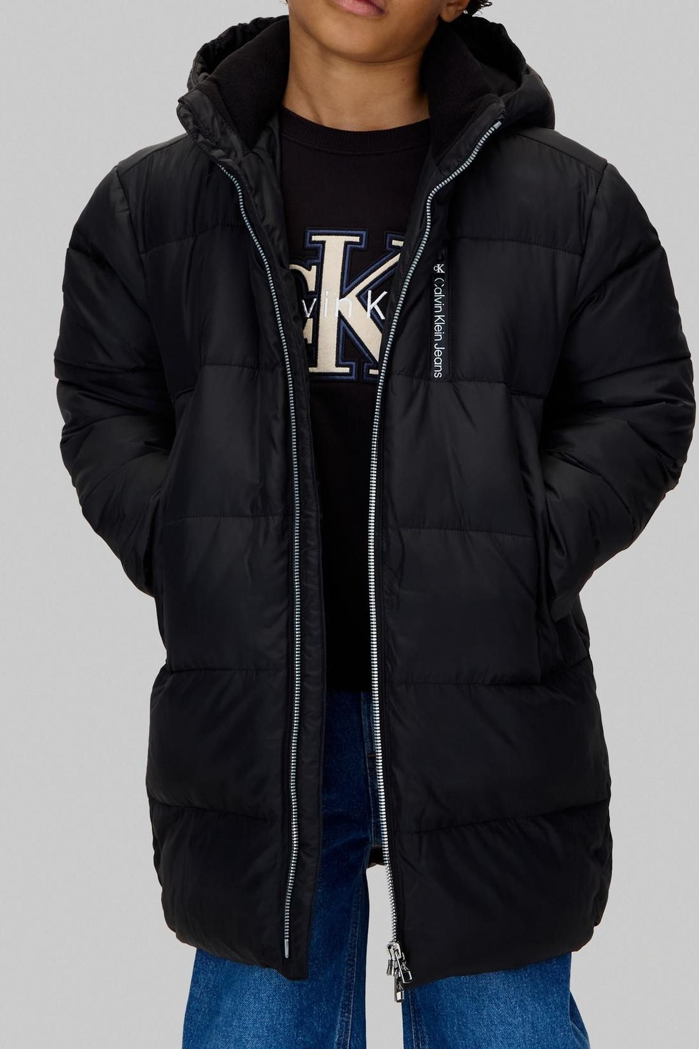 BOYS ESSENTIAL PARKA PUFFER BLACK 4