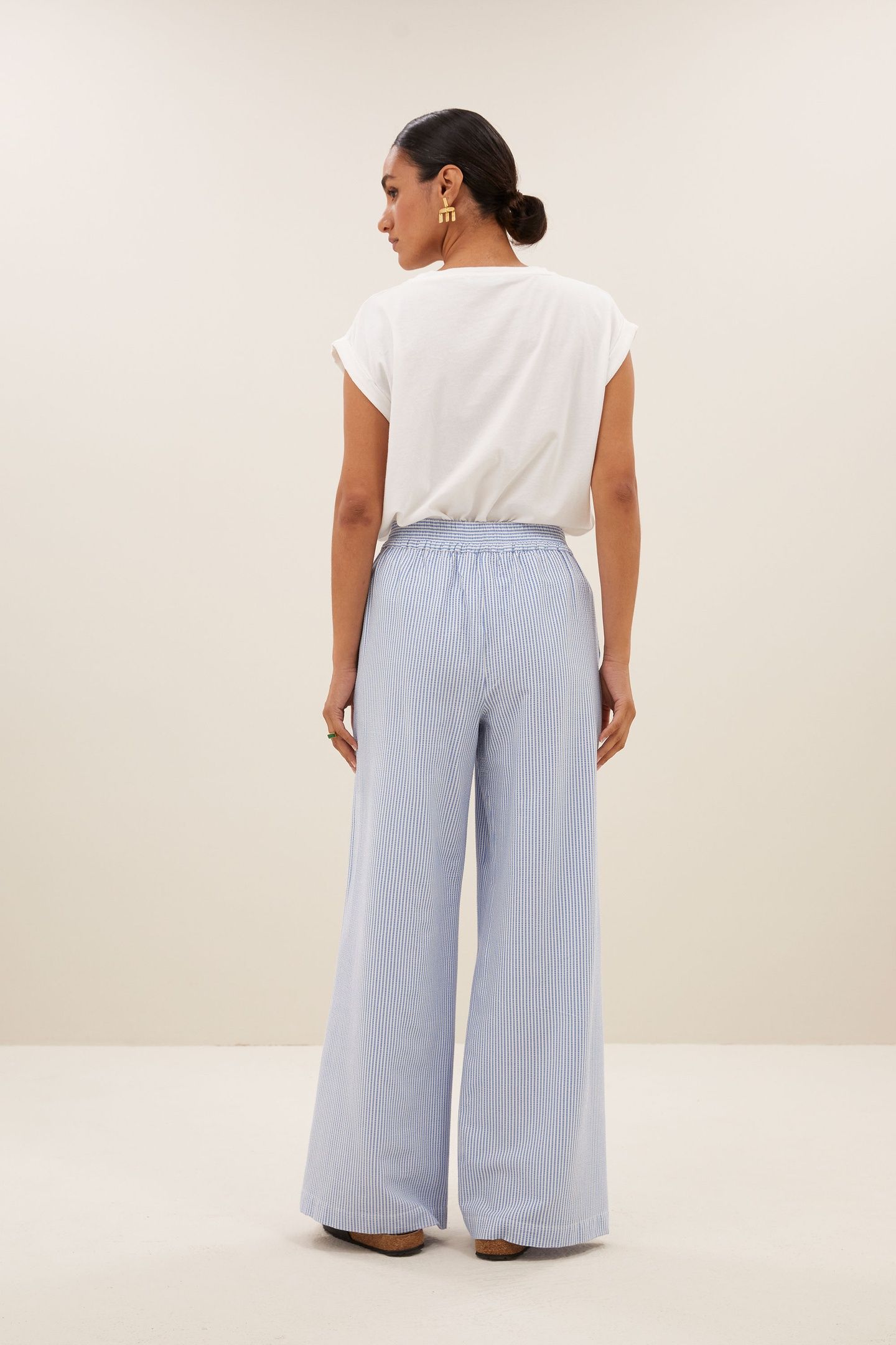 RANDY STRIPE PANTS BLUE SEER STRIPE 4
