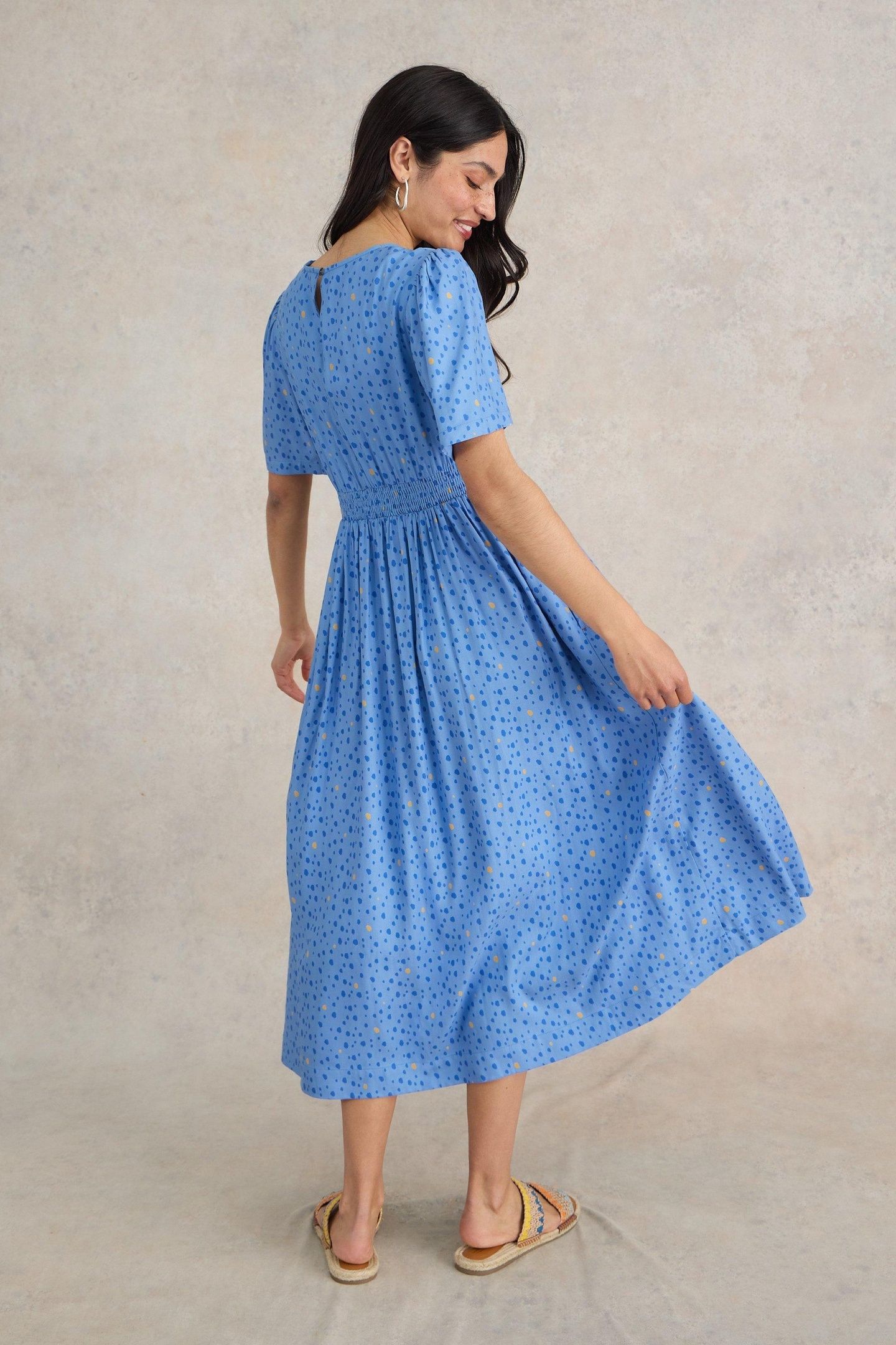 LUCY MIDI DRESS BLUE MULTI 2