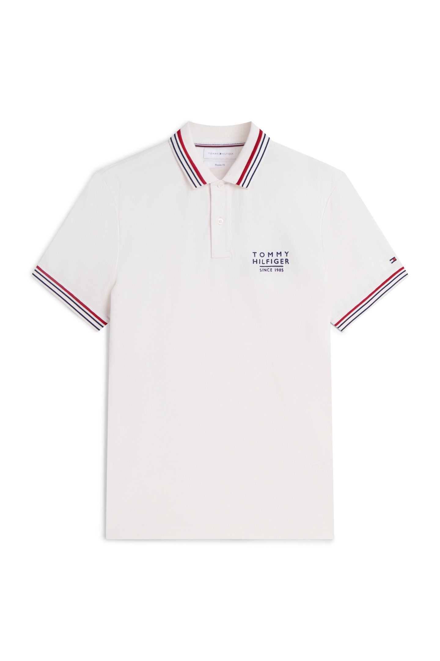 REGULAR FIT SIGNATURE COLLAR POLO SHIRT IVORY PETAL 4