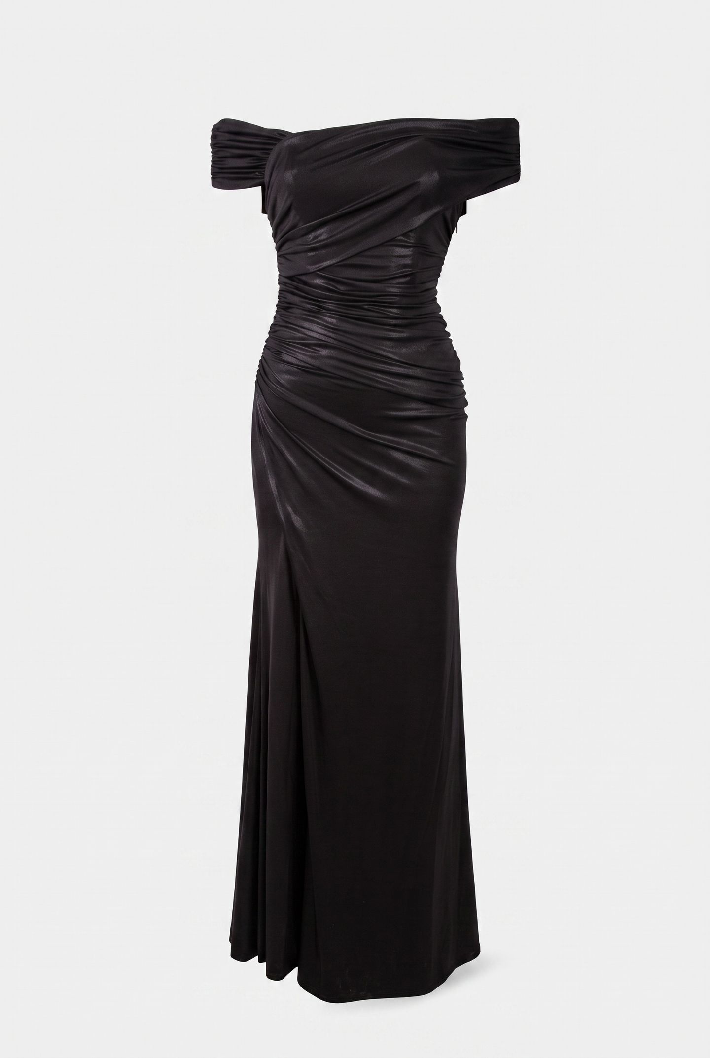 PETRA OFFSHOULDER DR SHINY BLACK 3