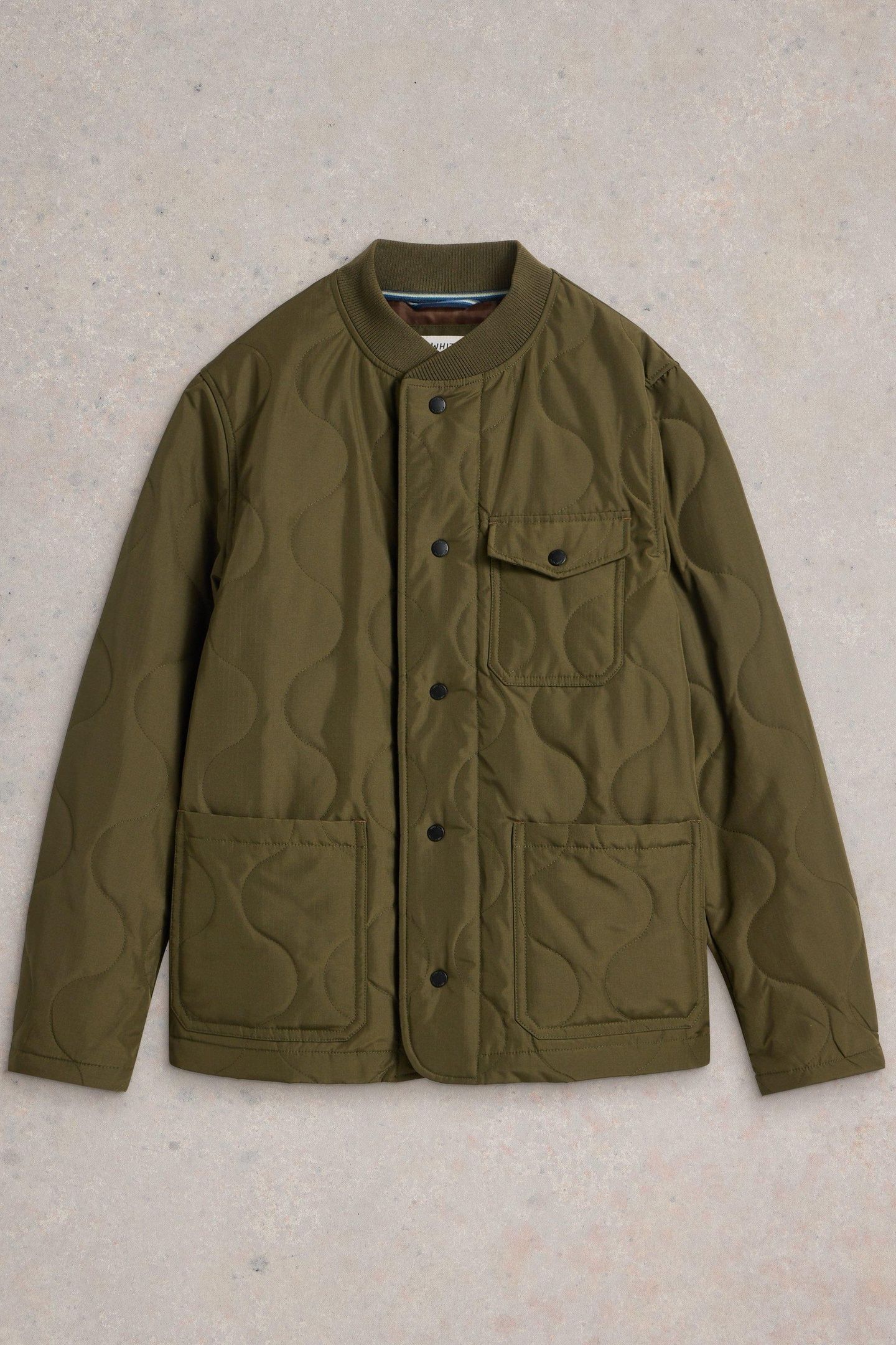 TENBY QUILTED JACKET KHAKI GREEN 4