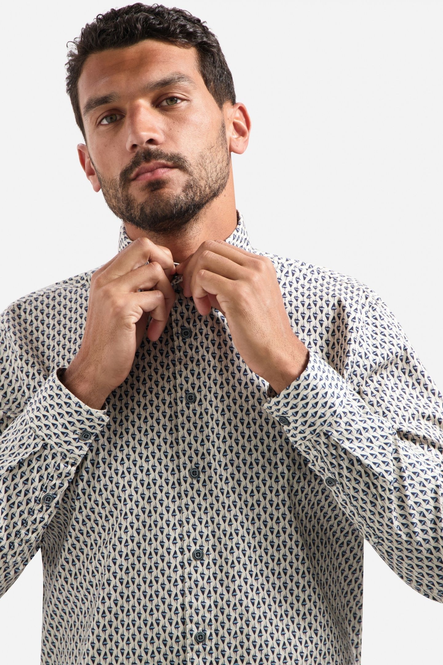 SHIRT STRETCH ALLOVER PRINTED WHITE 6