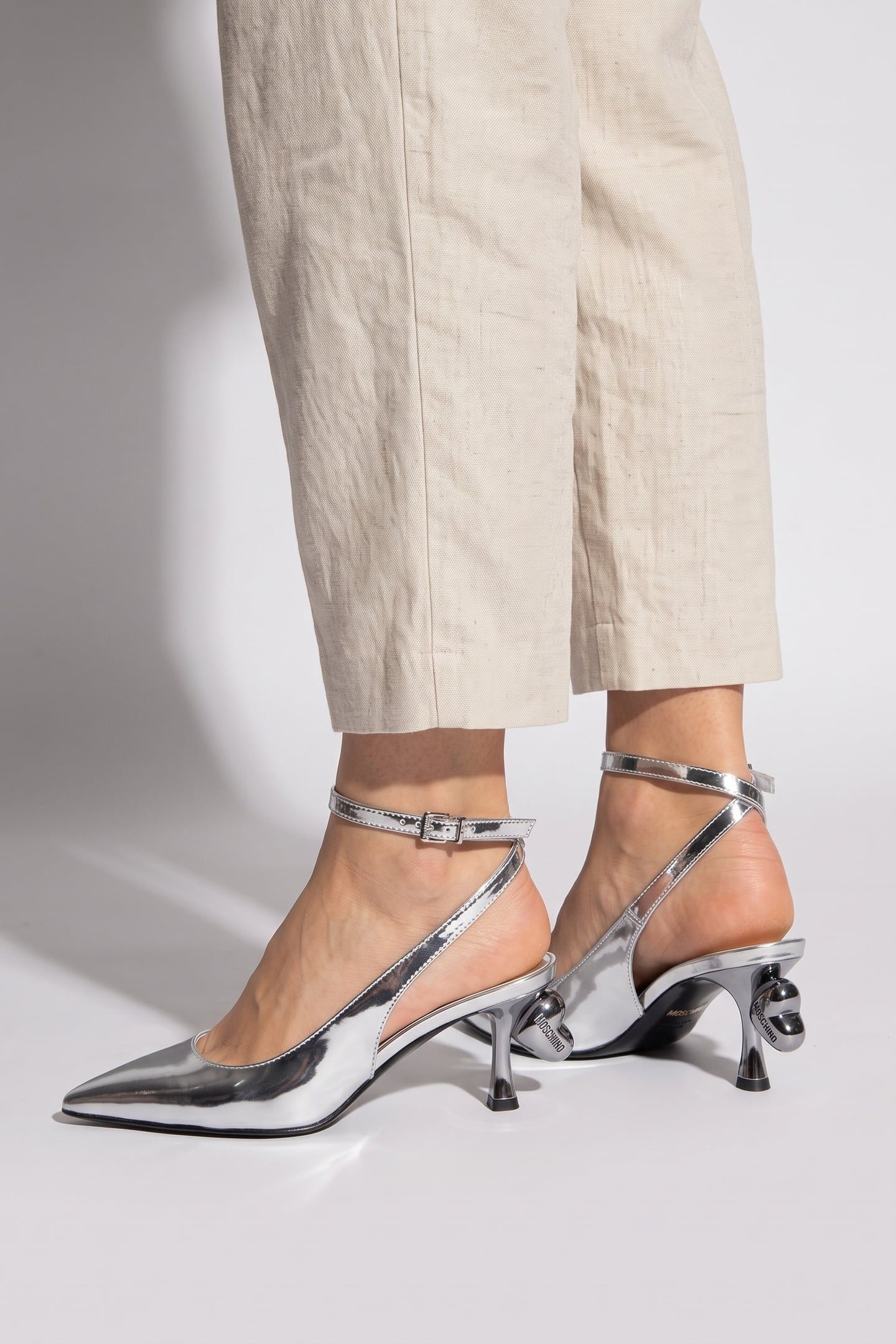 SWEETHEART SLINGBACK PUMP SILVER 3