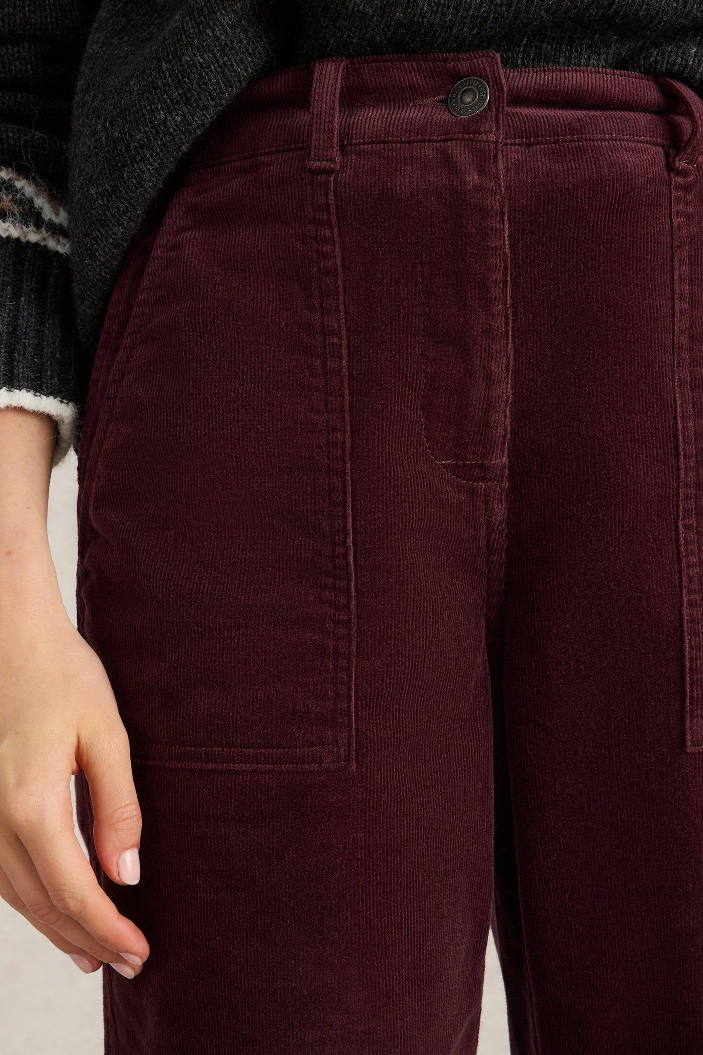 TWISTER CORD TROUSER MID PLUM 4