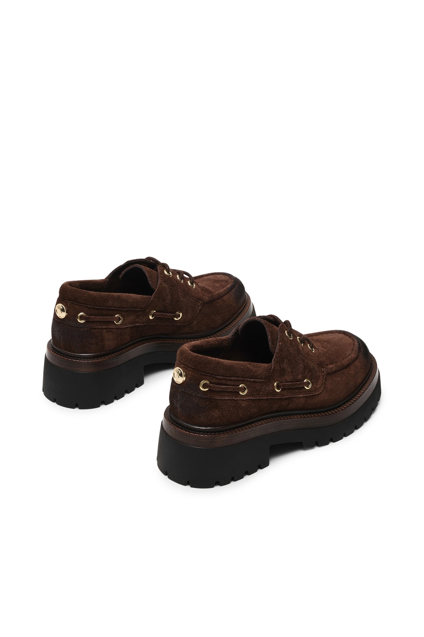DETROIT FLAT SHOES BROWN SUEDE 3