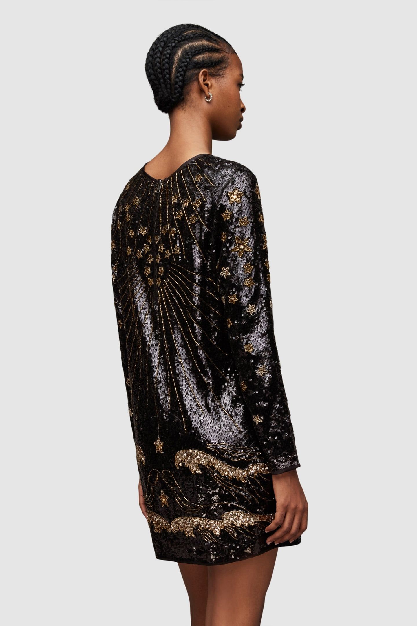 NOUSHKA EMB DRESS BLACK 5