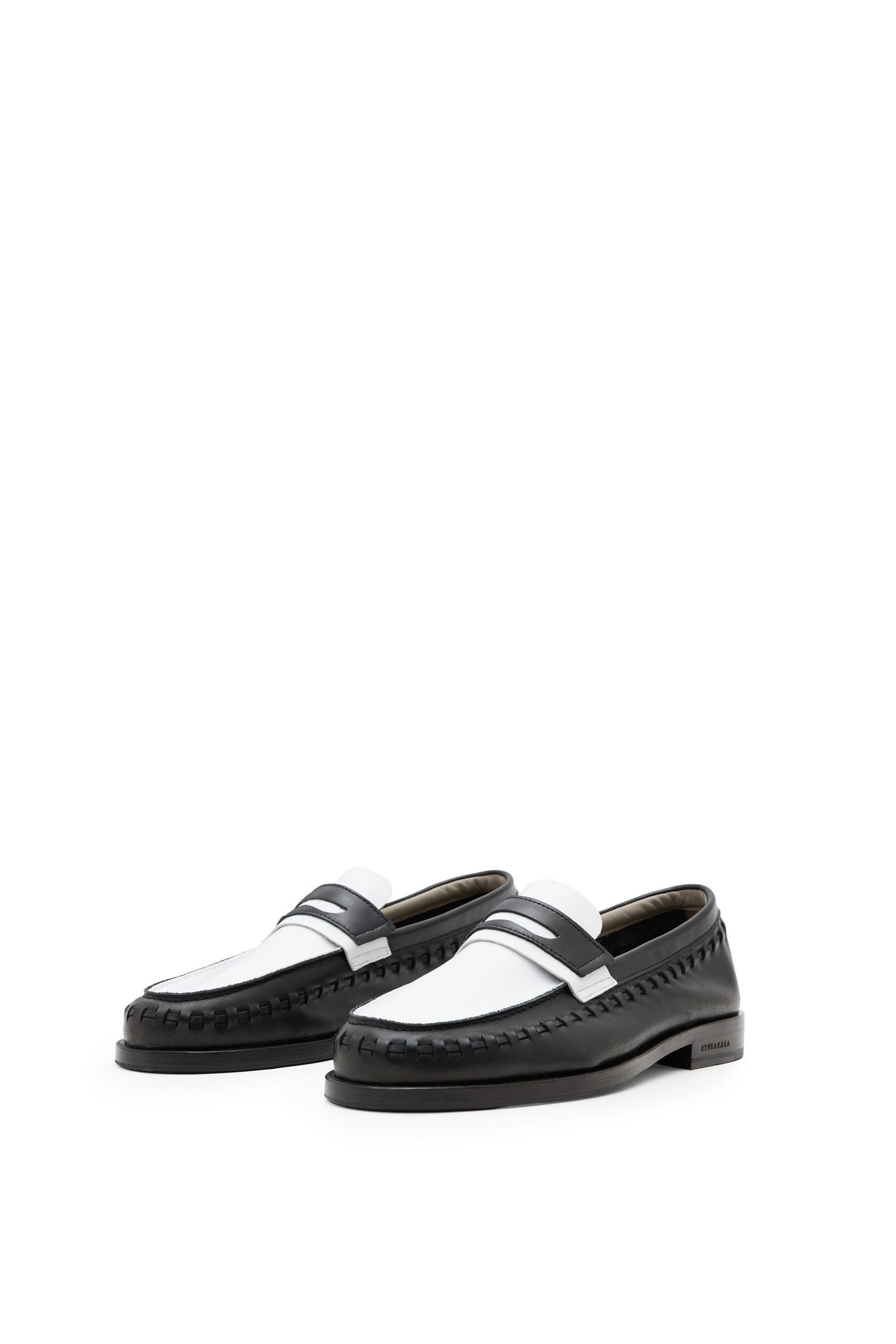 SAMMY LEATHER LOAFER BLACK/WHITE 3
