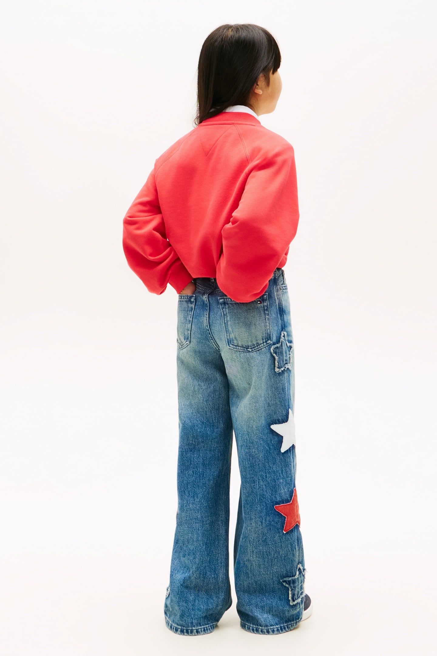 GIRLS TOMMY WAVE FLAG CREW RED ALERT 2