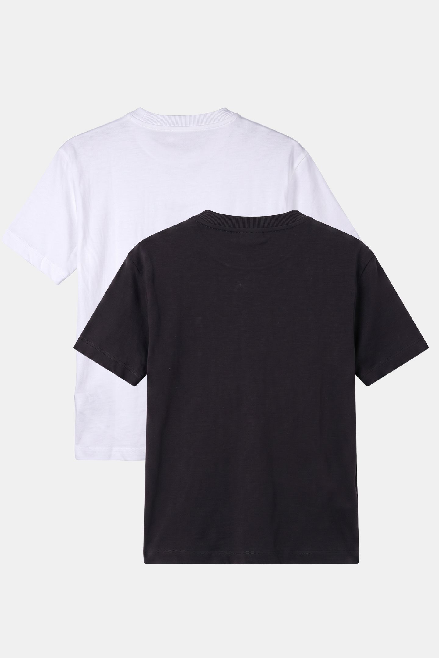 BOYS 2-PACK EMBROIDERED LOGO SHORT SLEEVE SET BRIGHT WHITE/B 2