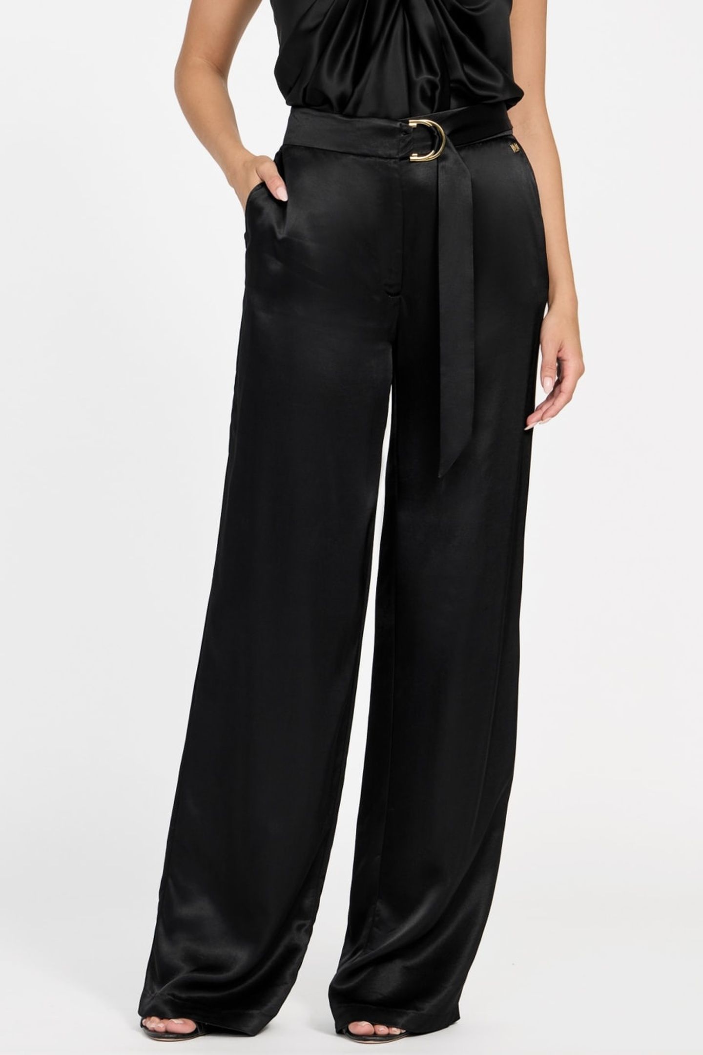 IVA BELTED STRAIGHT JET BLACK A996 2