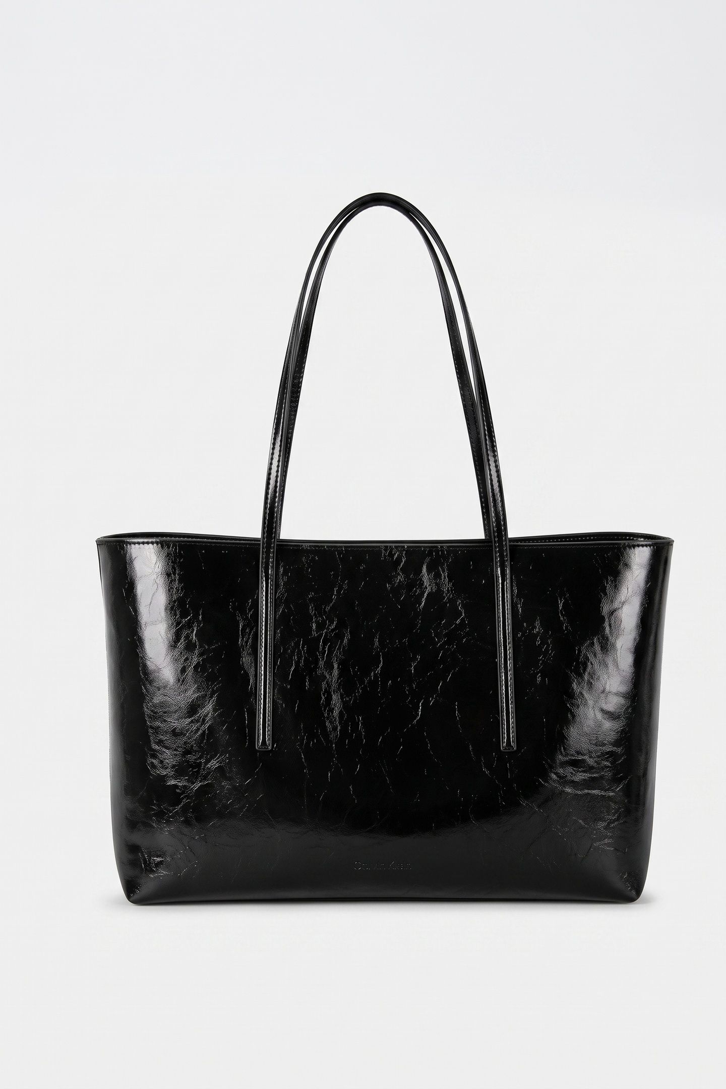 FOIL LOGO GLOSSY TOTE BAG BLACK 3