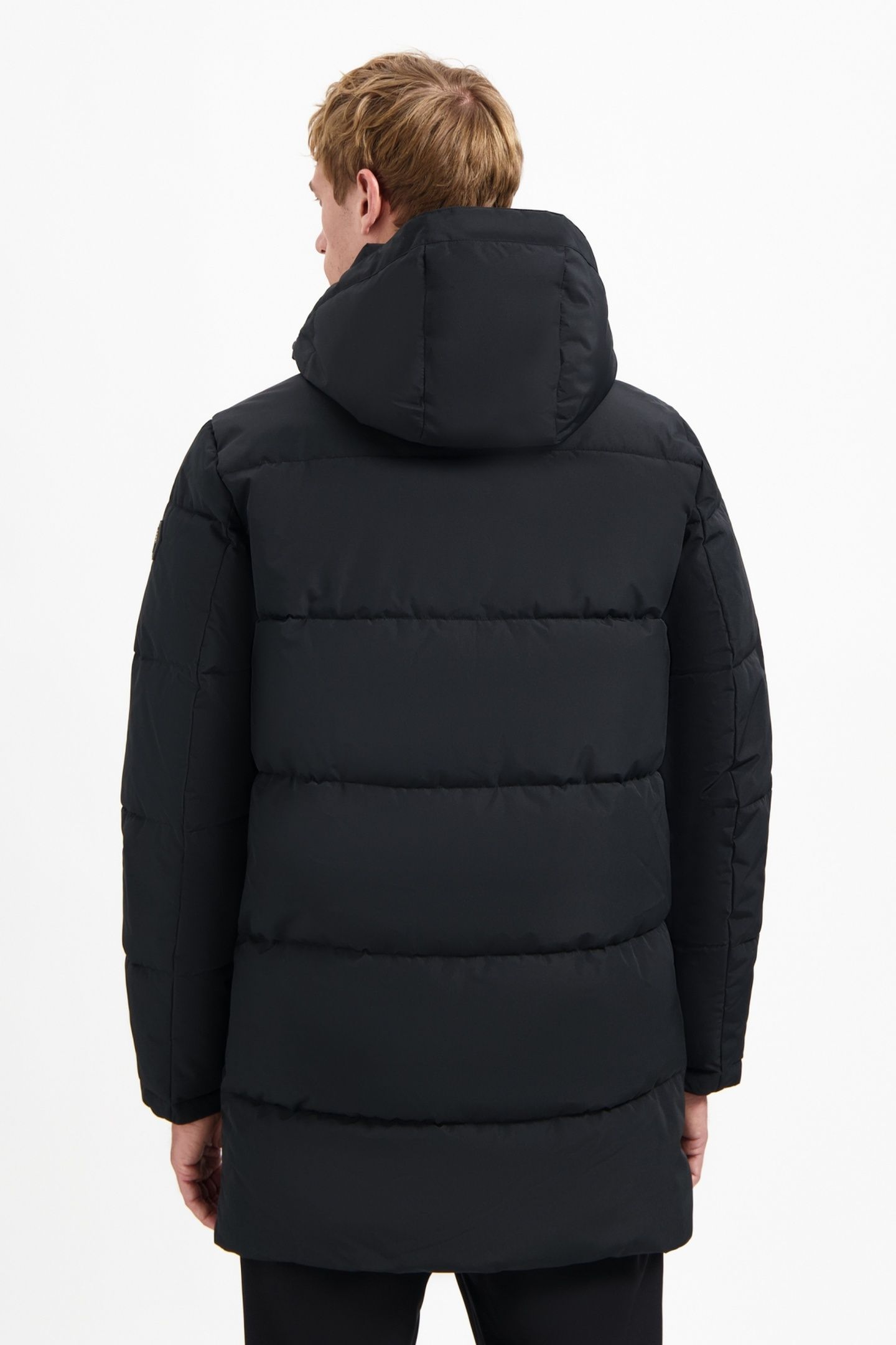 JACKET LONG PARKA HOOD PADDED BLACK 4