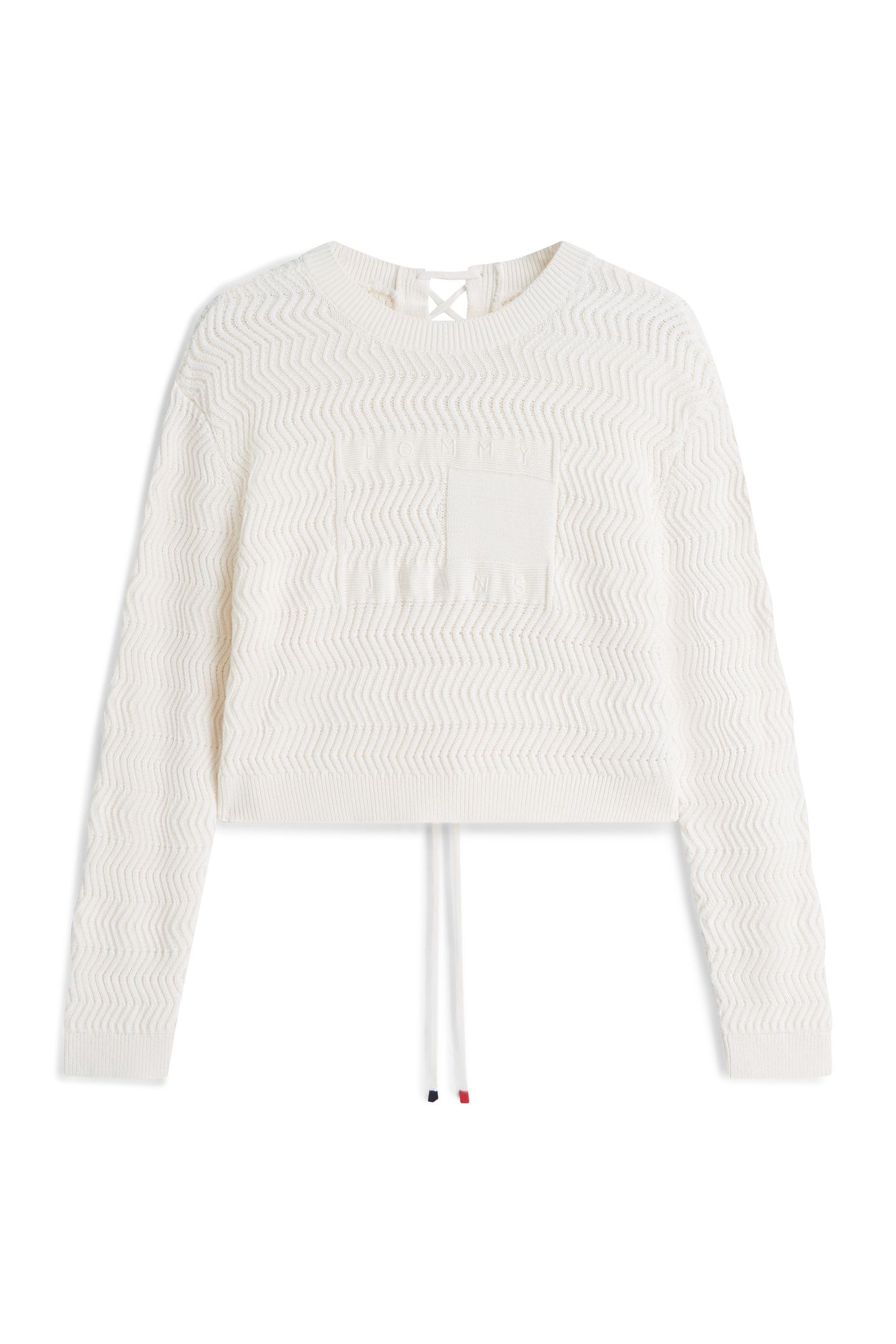 TEXTURED FLAG SWEATER ANCIENT WHITE 4