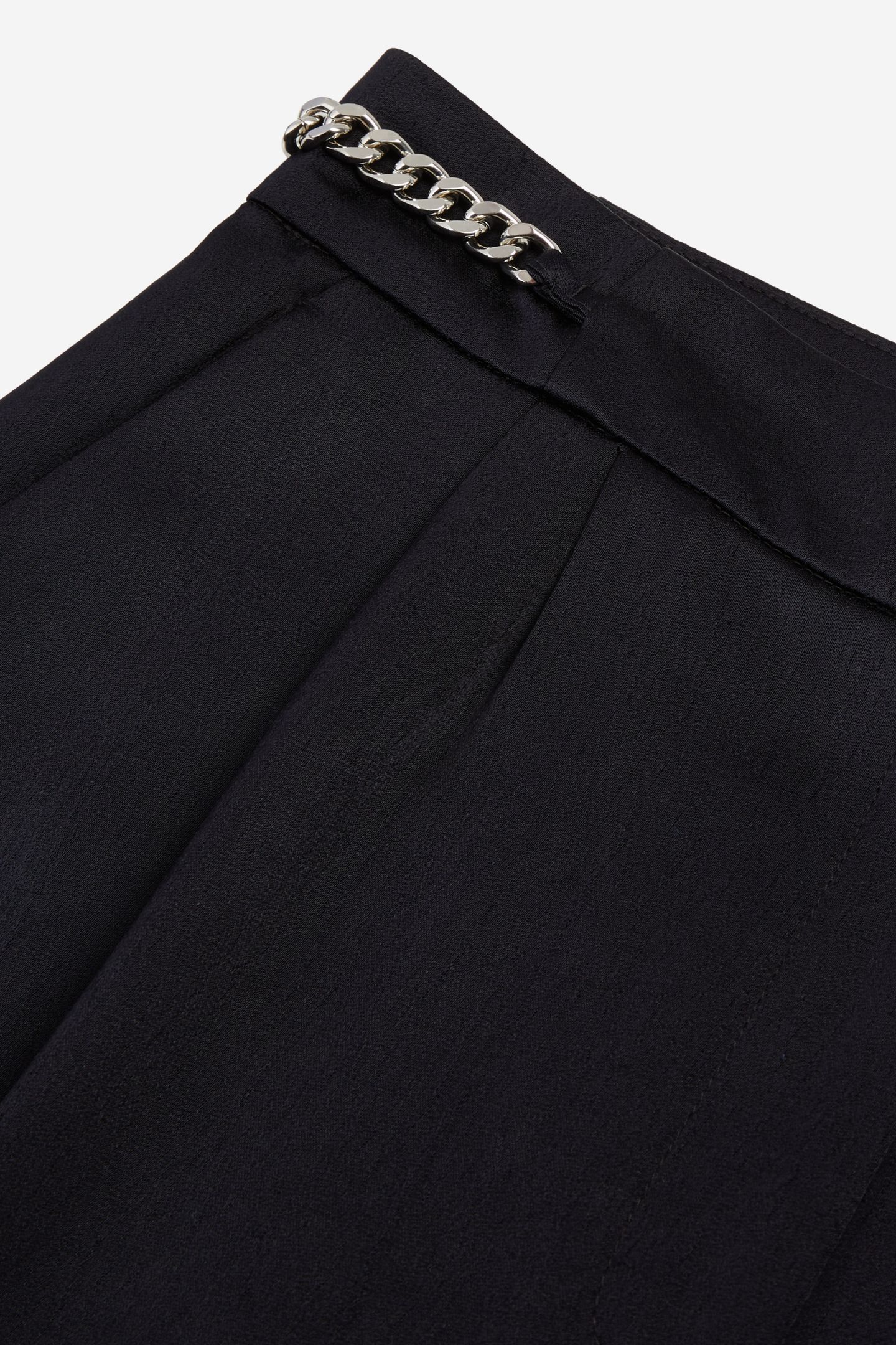 FLUID PLEATED TROUSERS WITH CHAIN NAVY 5