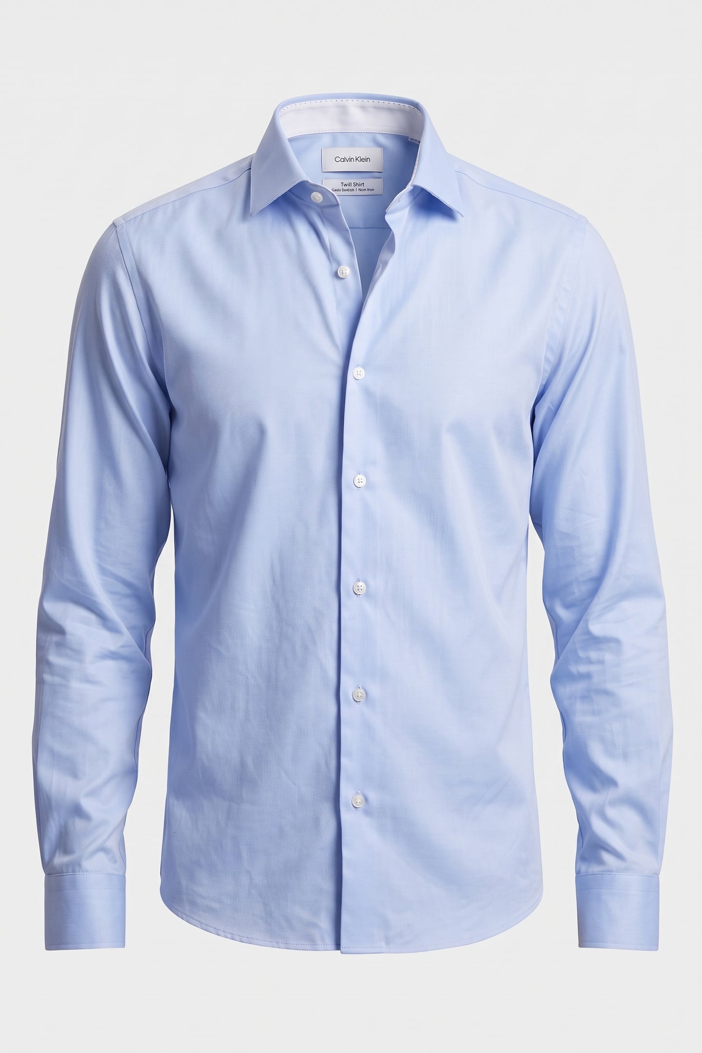 SLIM ESSENTIAL TWILL SHIRT LIGHT BLUE 3