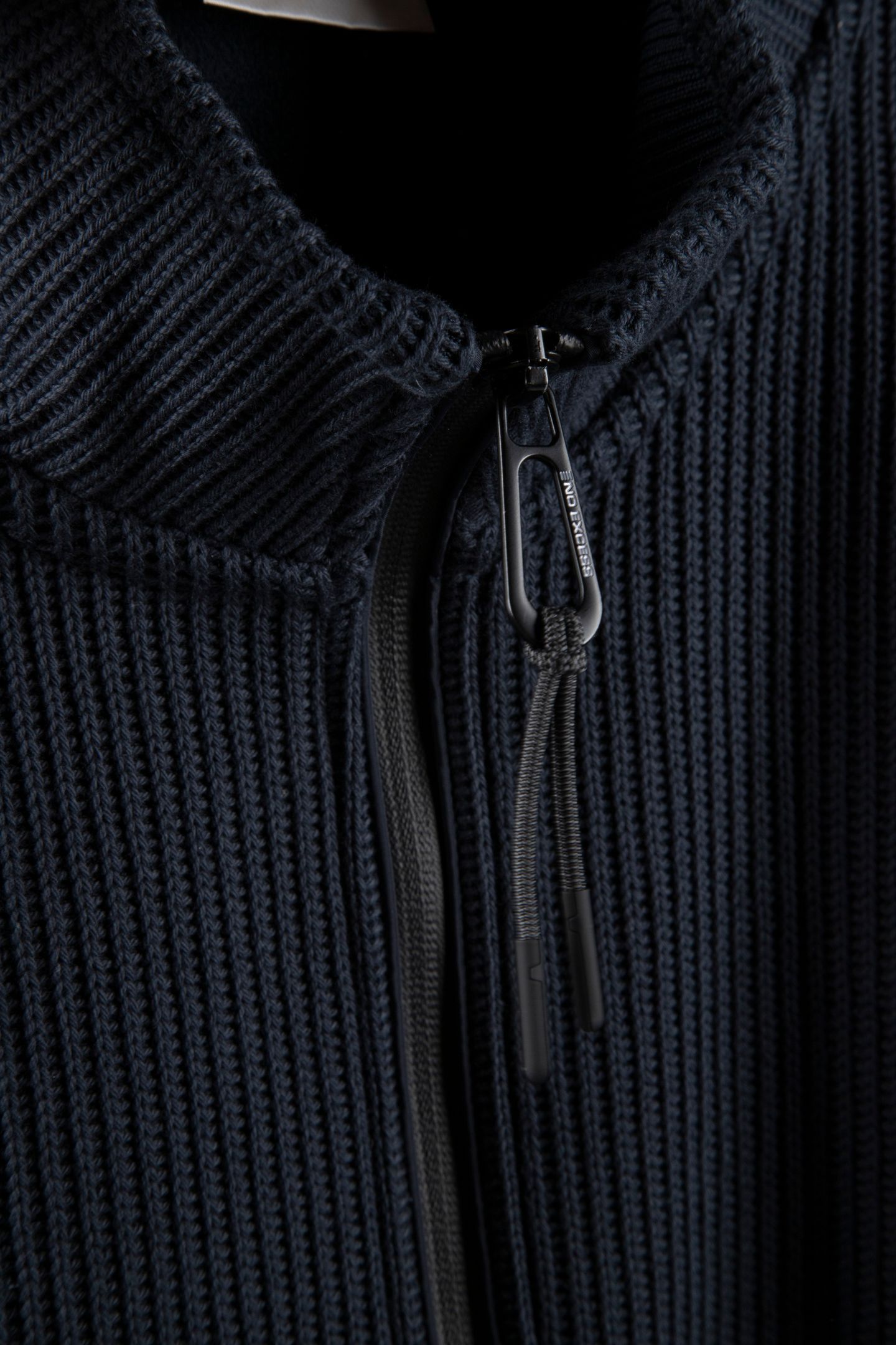 SWEATER FULL ZIP STAND UP COLLAR BONDED KNIT NIGHT 4