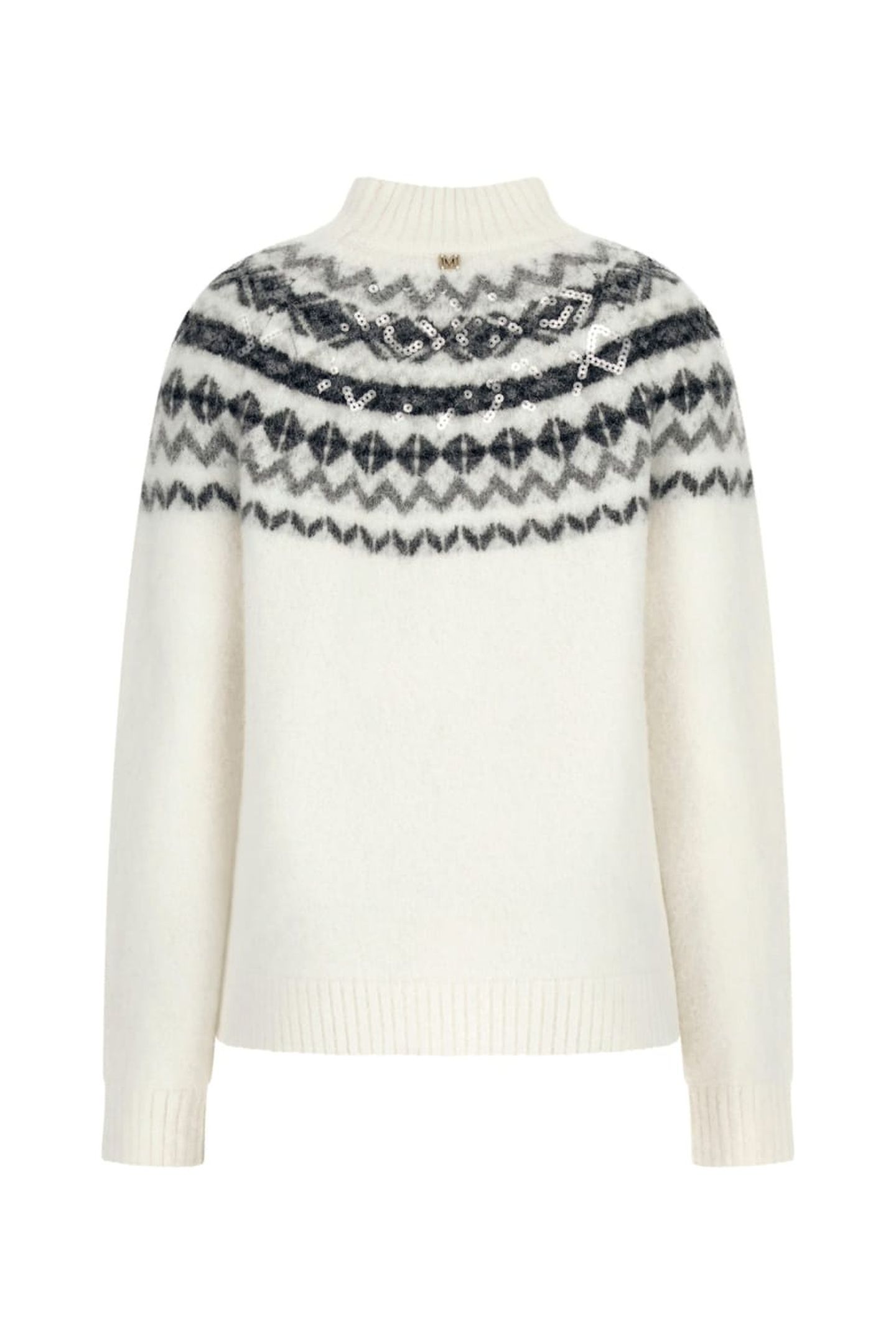 AKILAH LS MOCK NECK MACADAMIA MULTI 9