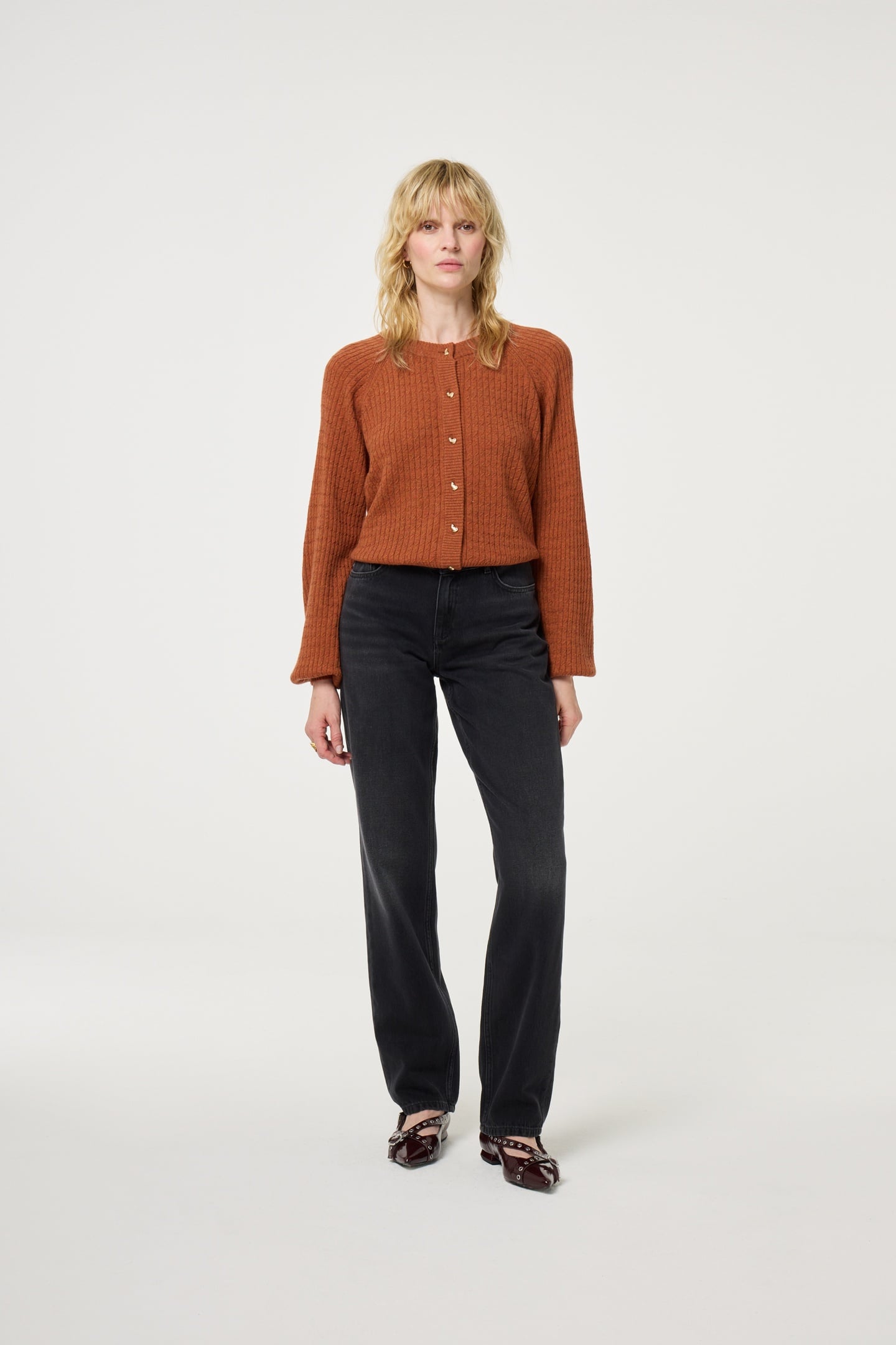 CHARLOTTA CARDIGAN BURNT SUGAR 1