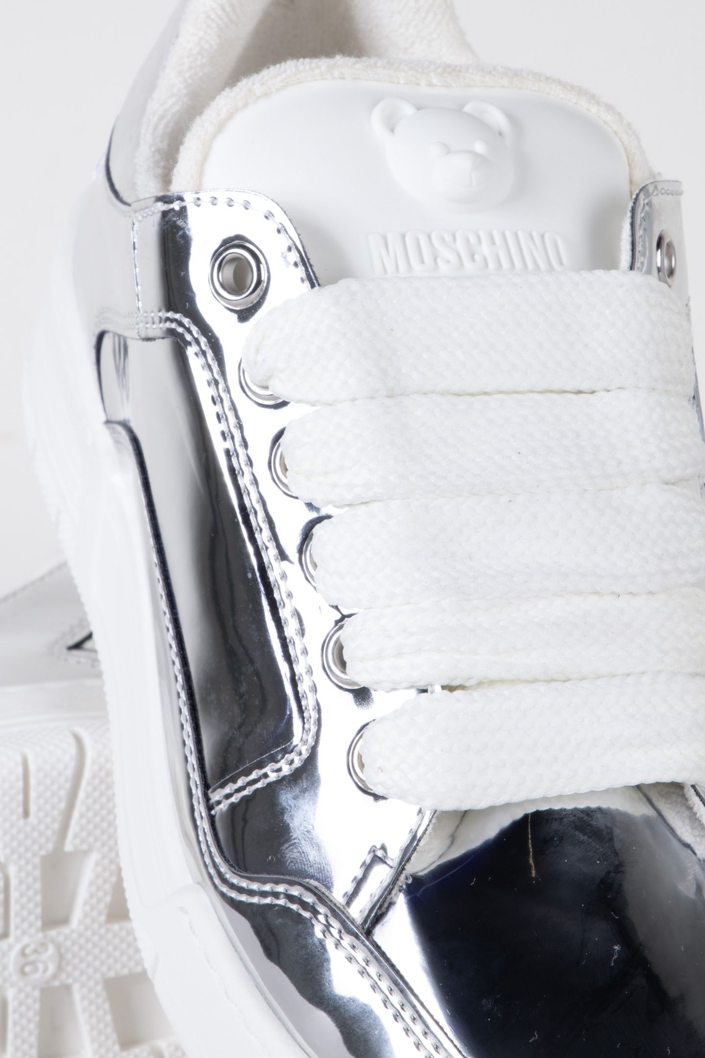 CALFSKIN SNEAKERS SILVER 4