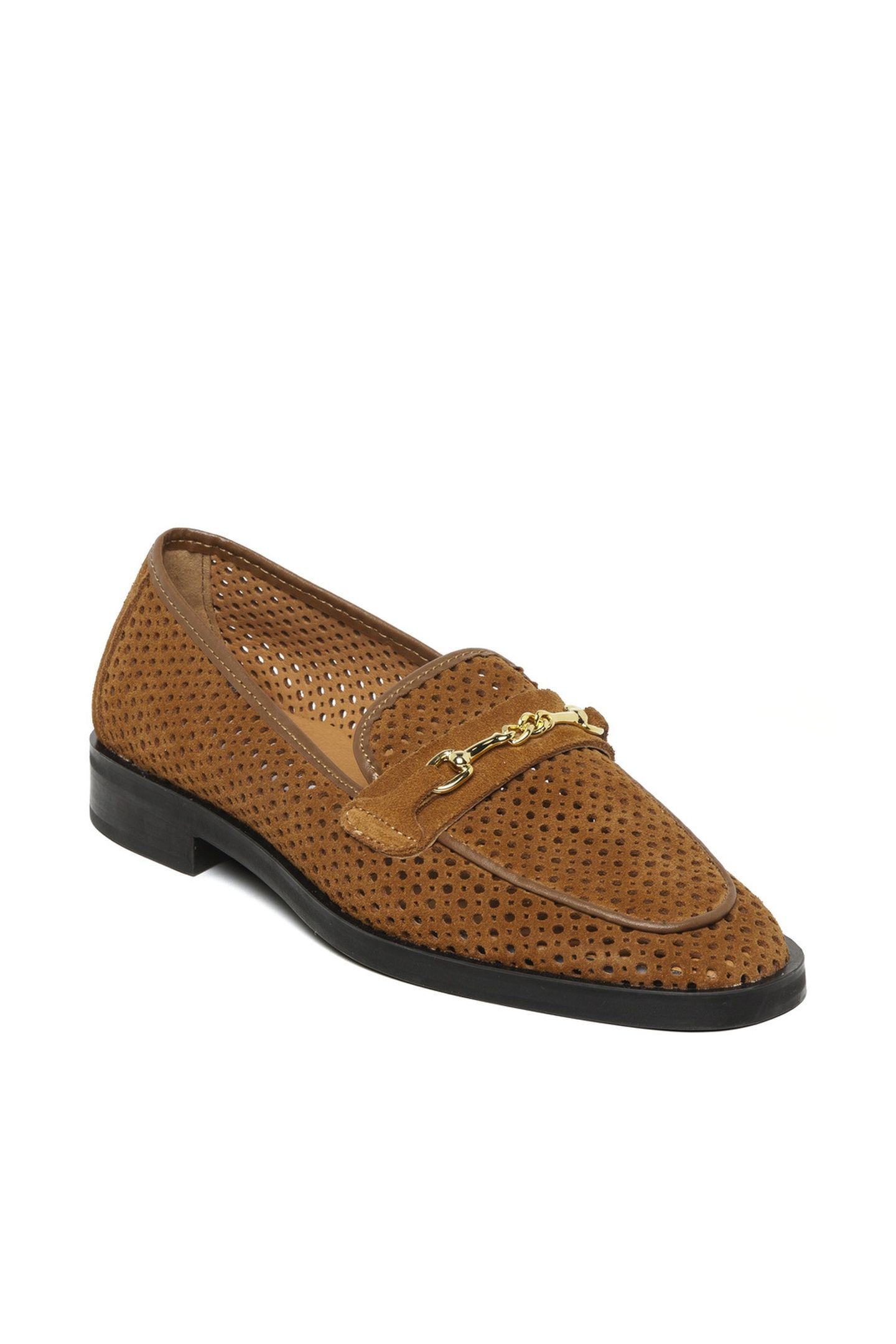 NAFISA FLAT SHOES TAN SUEDE 2