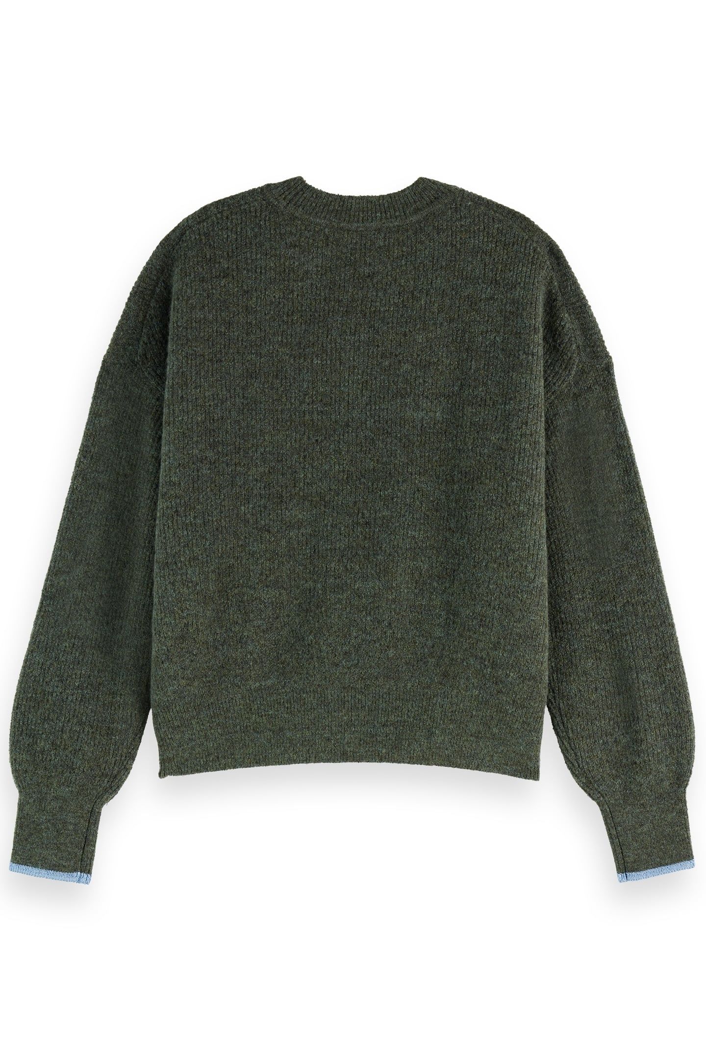 FUZZY CREW NECK PULLOVER THYME MELANGE 5