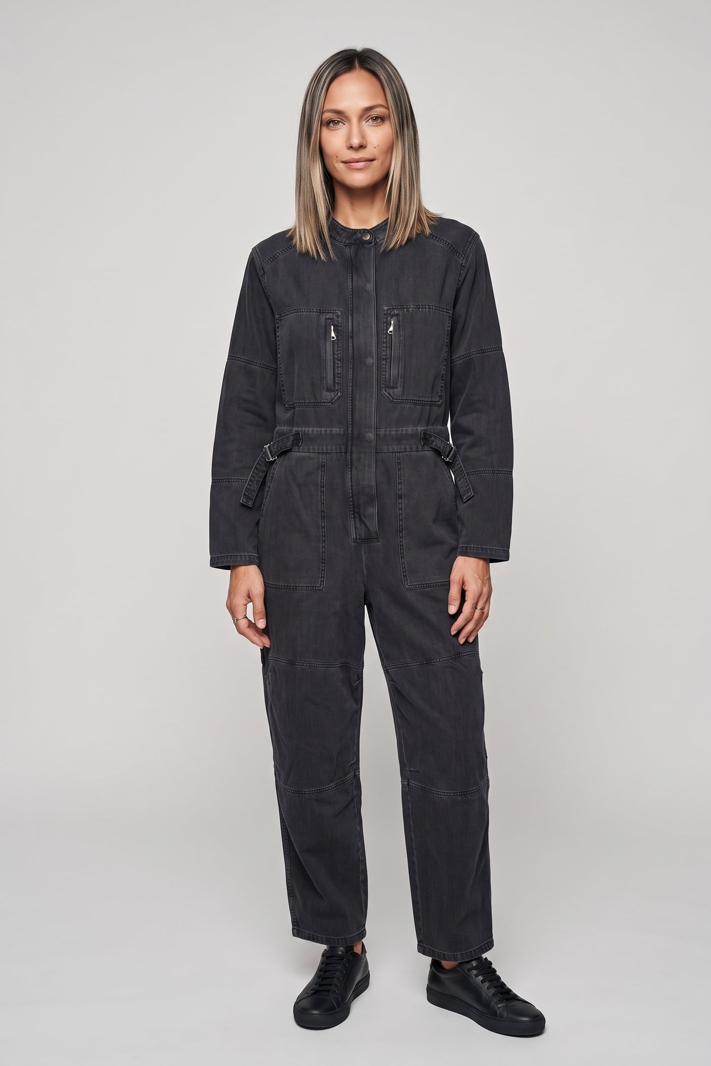 ELDRA DENIM JUMPSUIT GREY 1