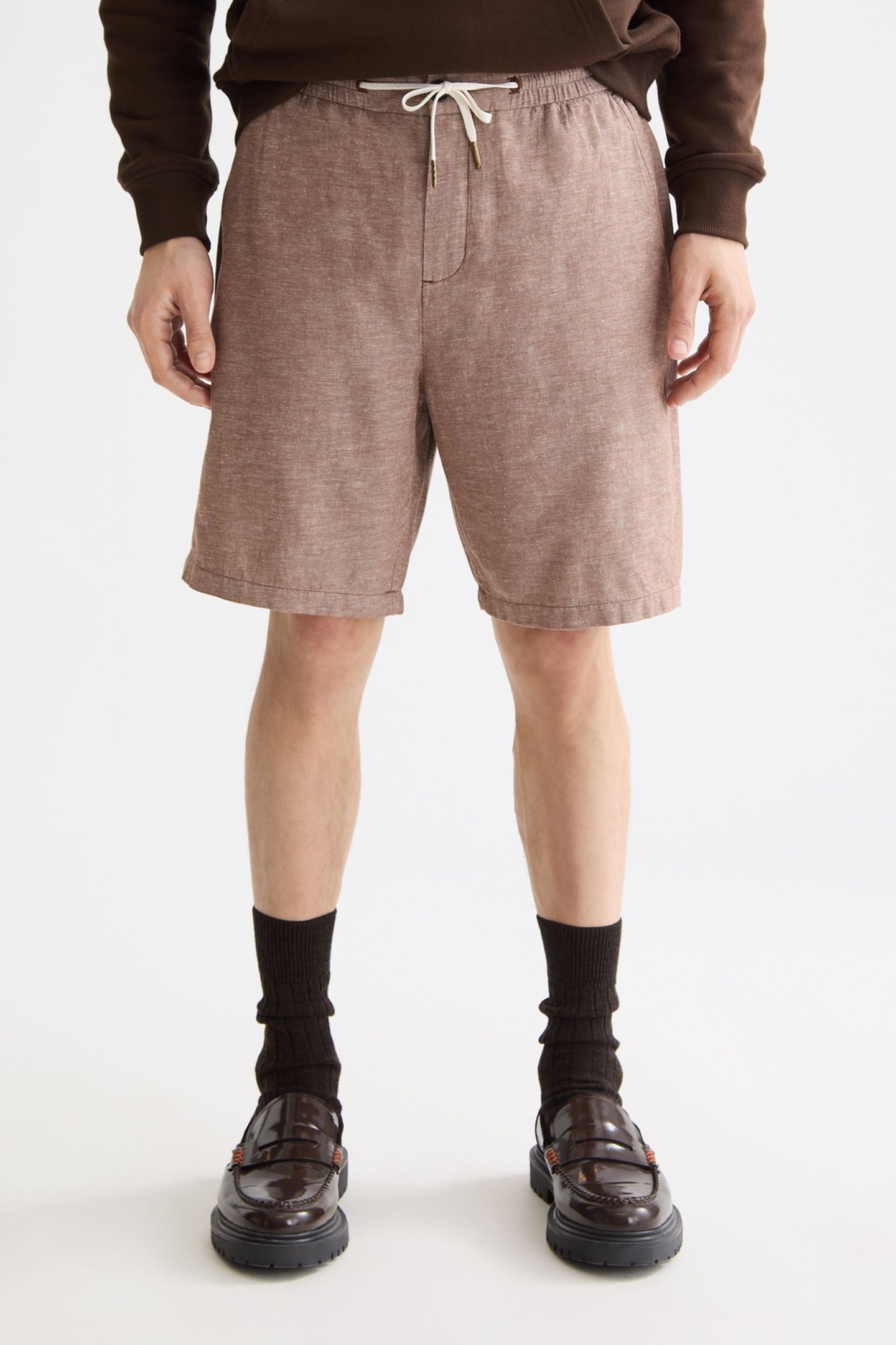 SEASONAL CORE - FAVE - COTTON LINEN BERMUDA SOFT SILT 2