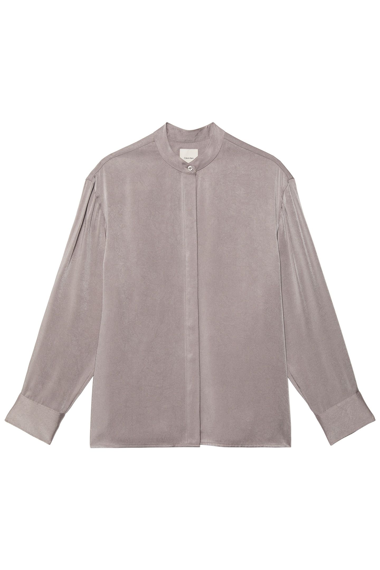 WASHED SATIN RELAXED TOP DUSTED FOX 5