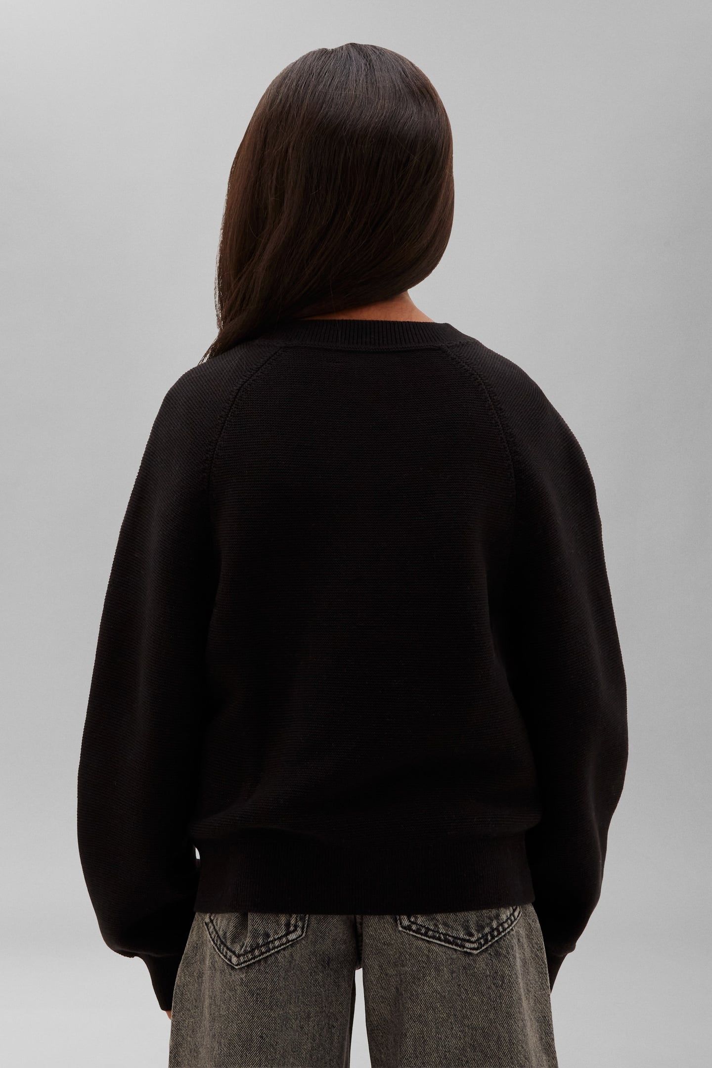 GIRLS MONOLOGO FASHION CREW NECK BLACK 2