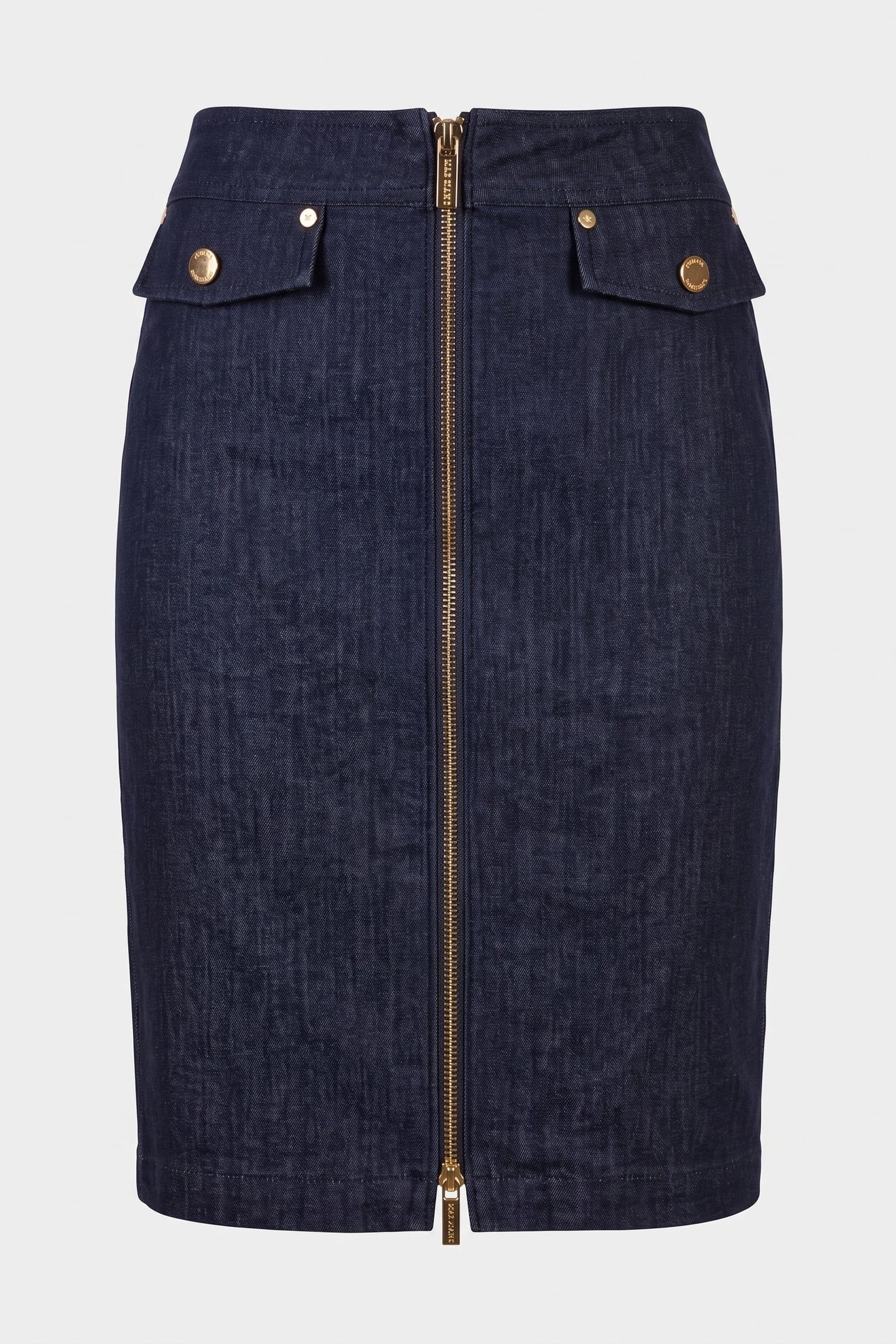 ZIPPED PENCIL MIDI S DARK WASH 3