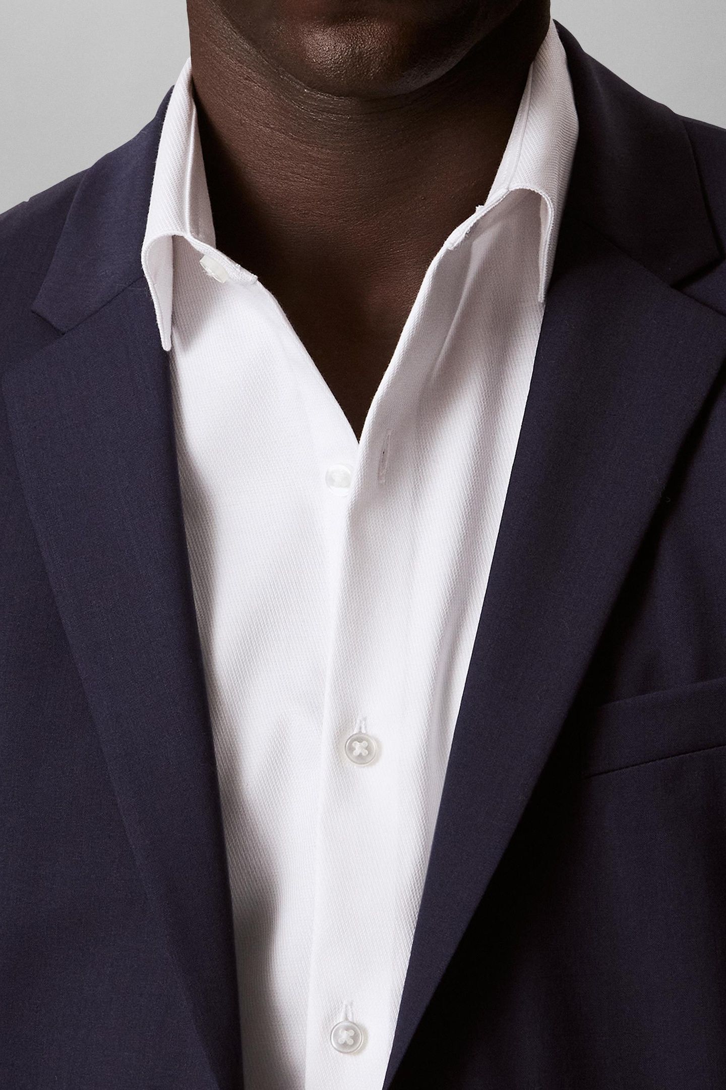 SLIM STRAIGHT COLLAR SHIRT WHITE 6
