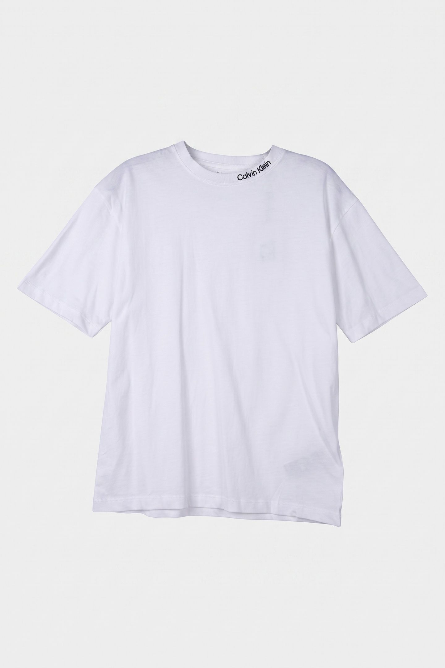 UNISEX LOGO EMBROIDERED SHORT SLEEVE T-SHIRT BRIGHT WHITE 2