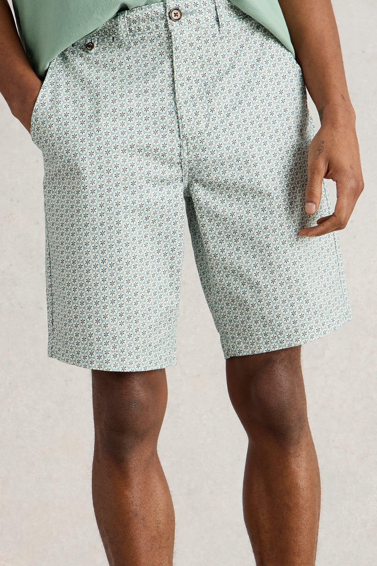 GEO PRINTED CHINO SHORT BLUE PRINT 2