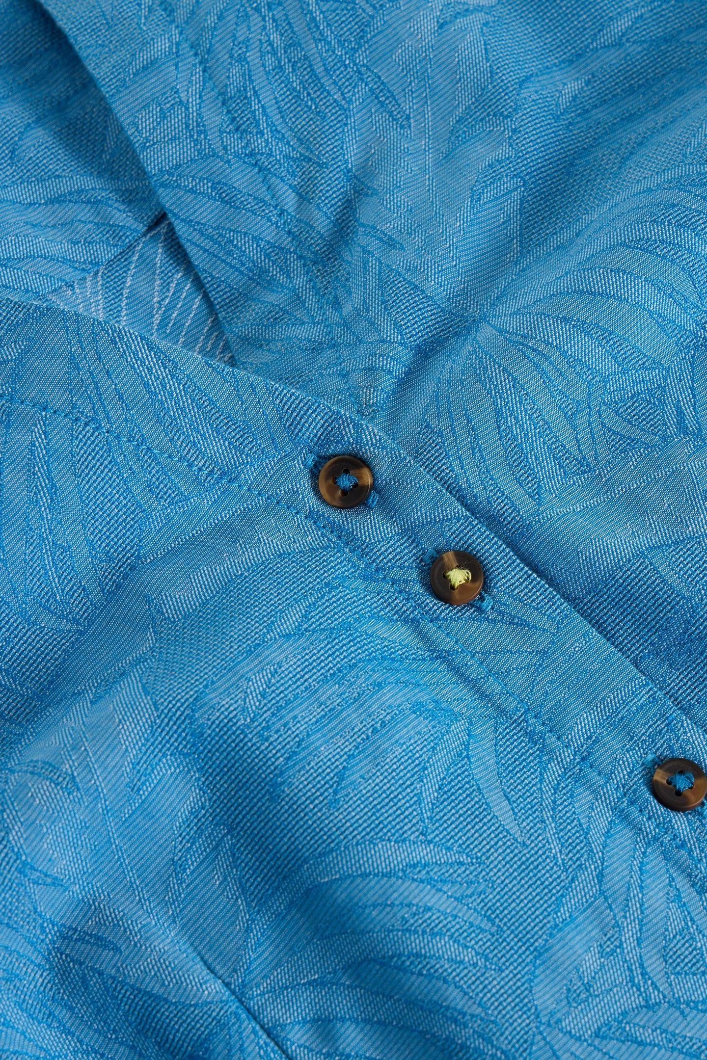 IRIS COTTON JACQUARD DRESS CHAMBRAY BLUE 6