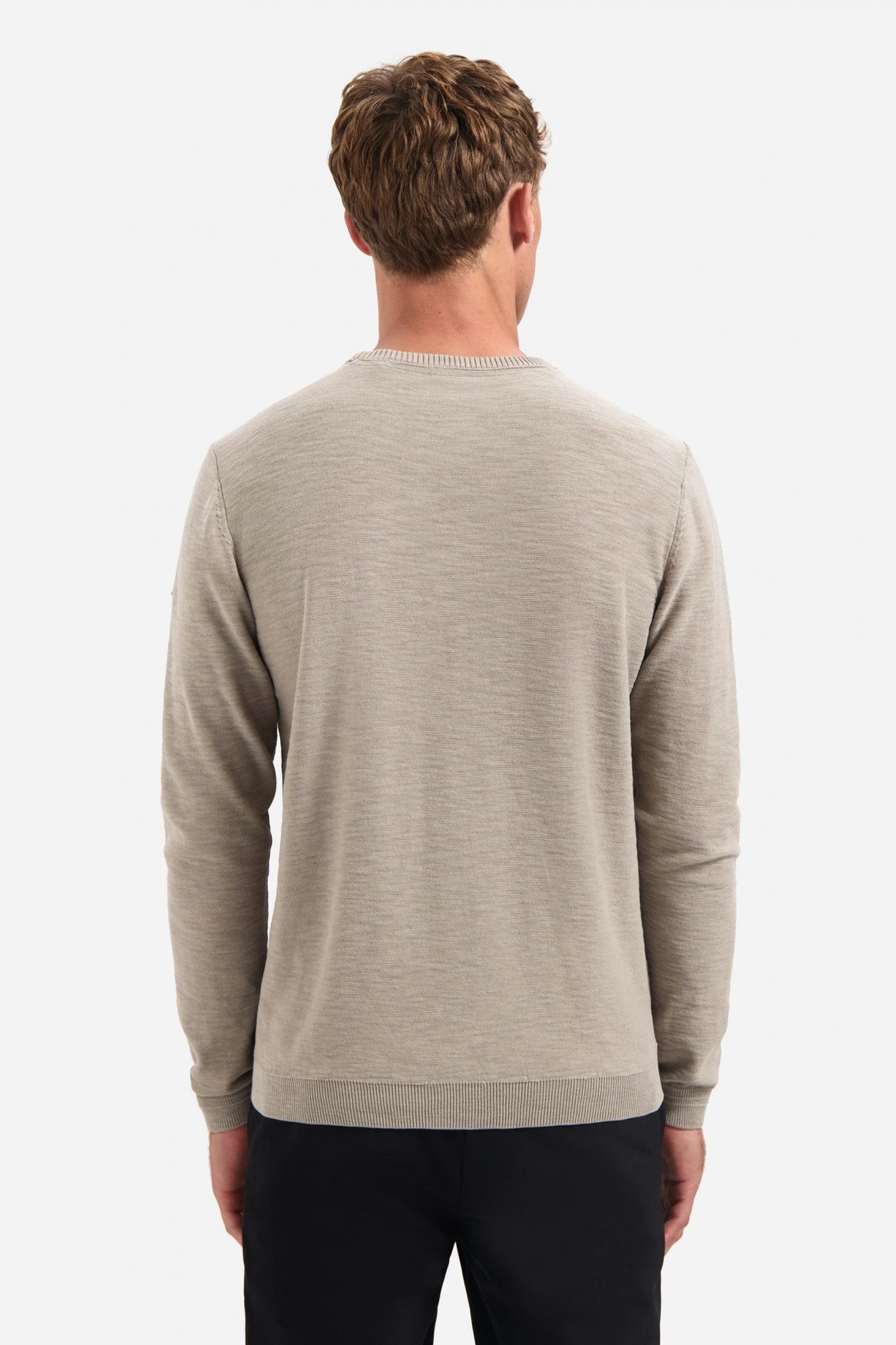 PULLOVER CREWNECK GARMENT DYED + STONE WASHED CLAY 3