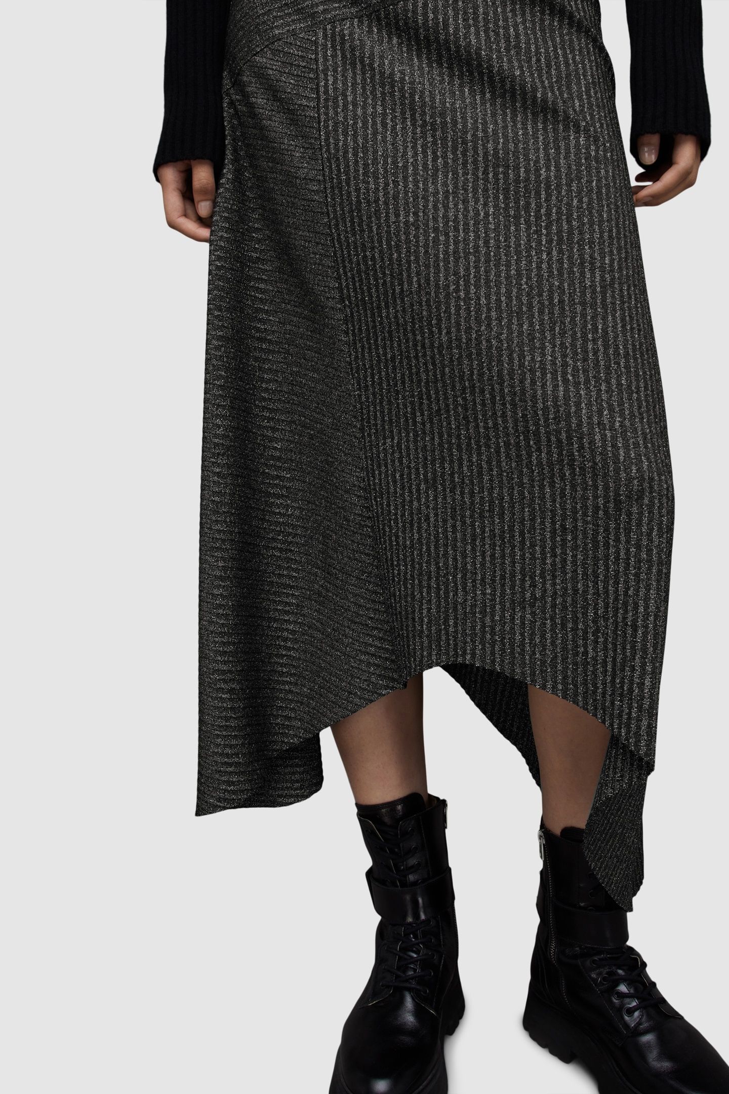 GIA SPARKLE SKIRT DARK SILVER 2
