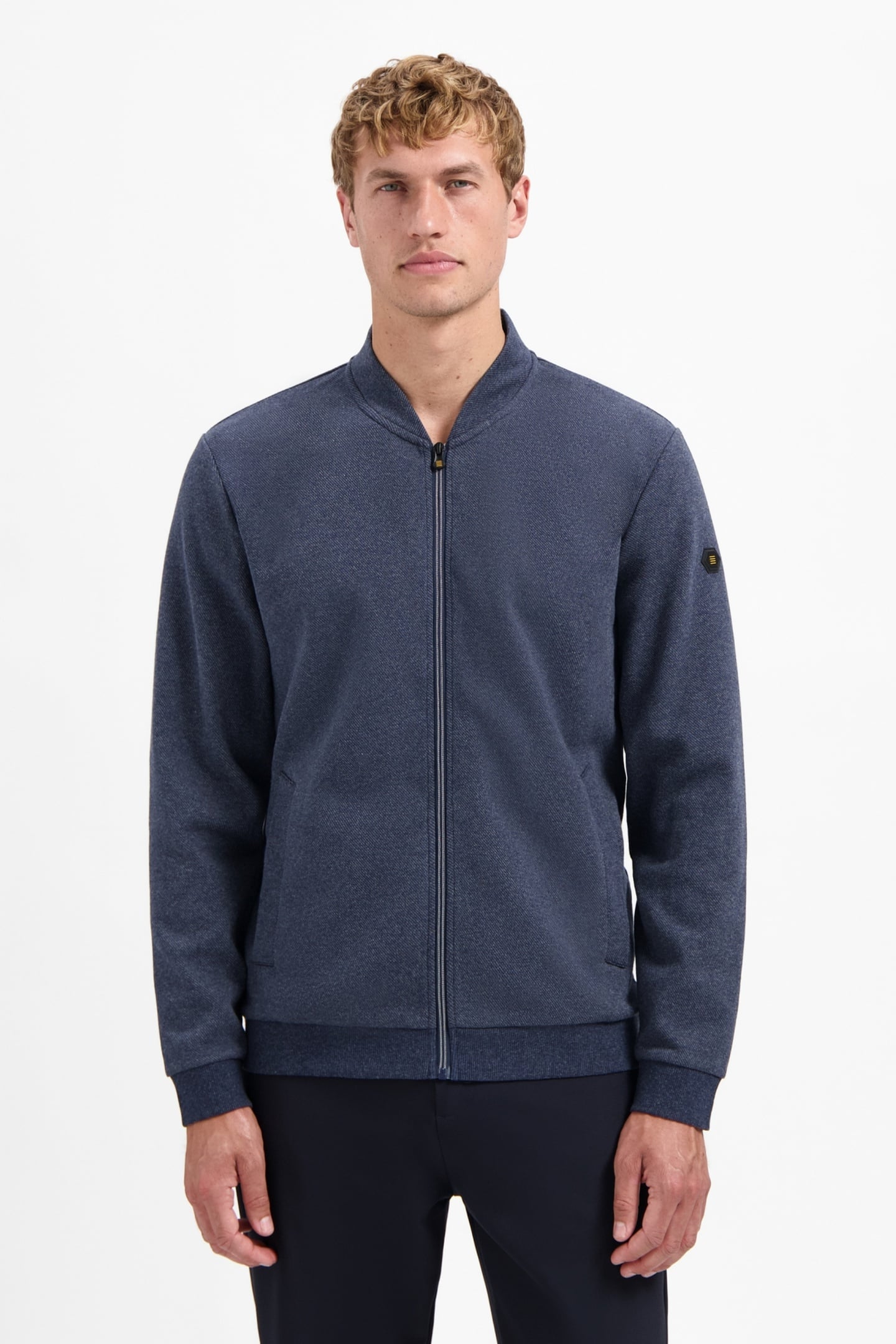 SWEATER FULL ZIP COLLEGE COLLAR TWILL RELIEF NIGHT 1