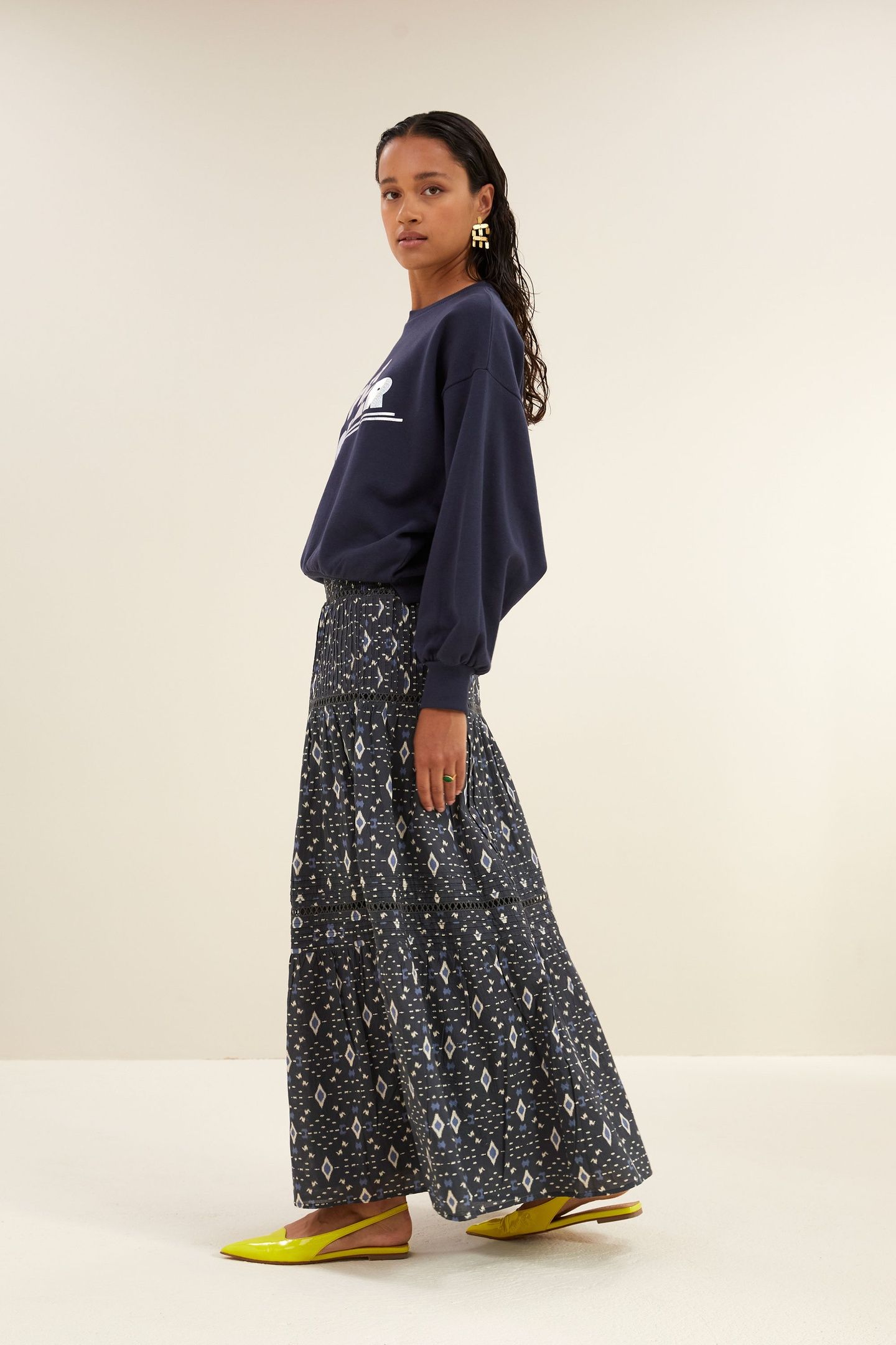 XENA MIDNIGHT IKAT SKIRT MIDNIGHT IKAT 5