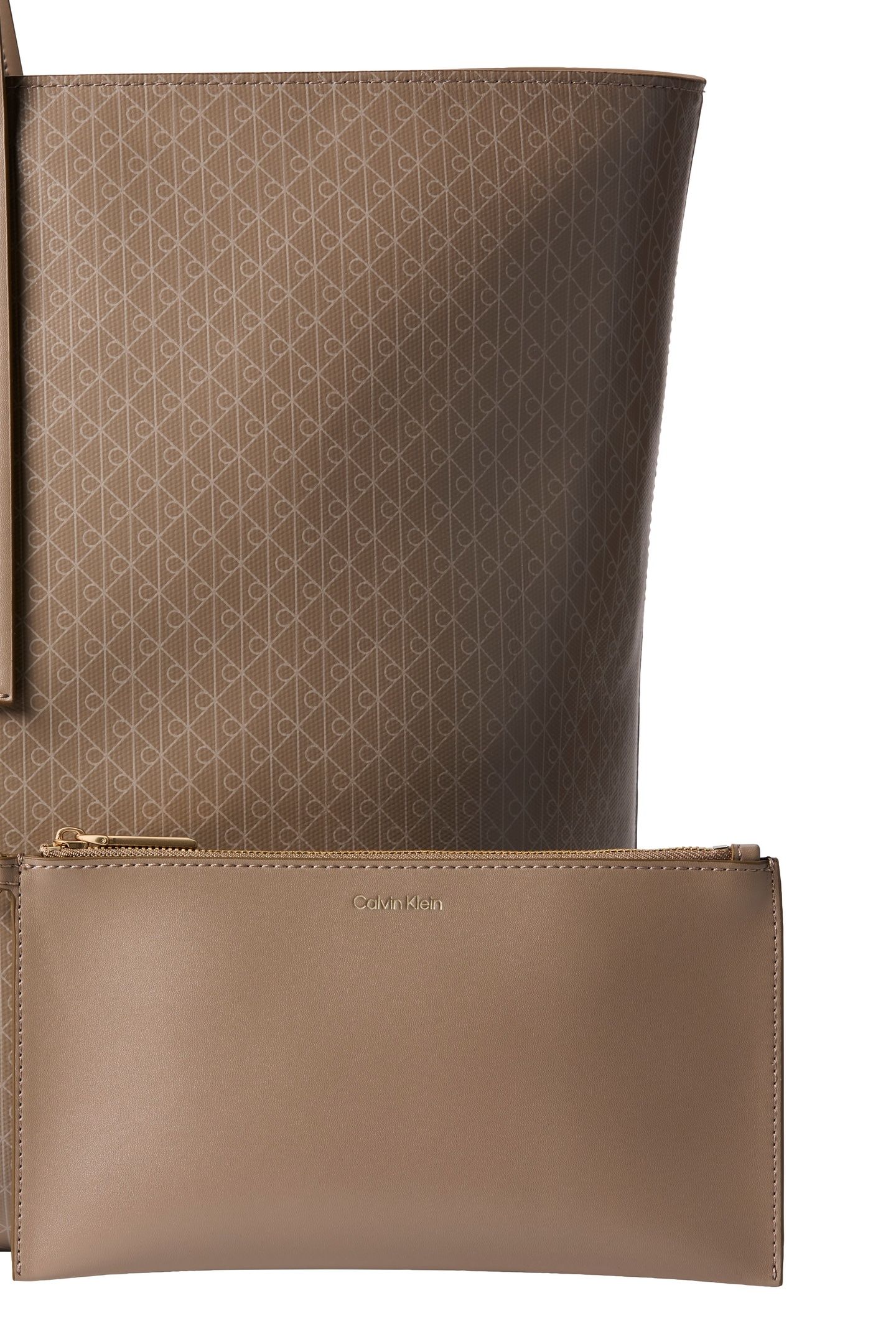 EMBLEM AOP LARGE TOTE DESERT TAUPE AOP 3