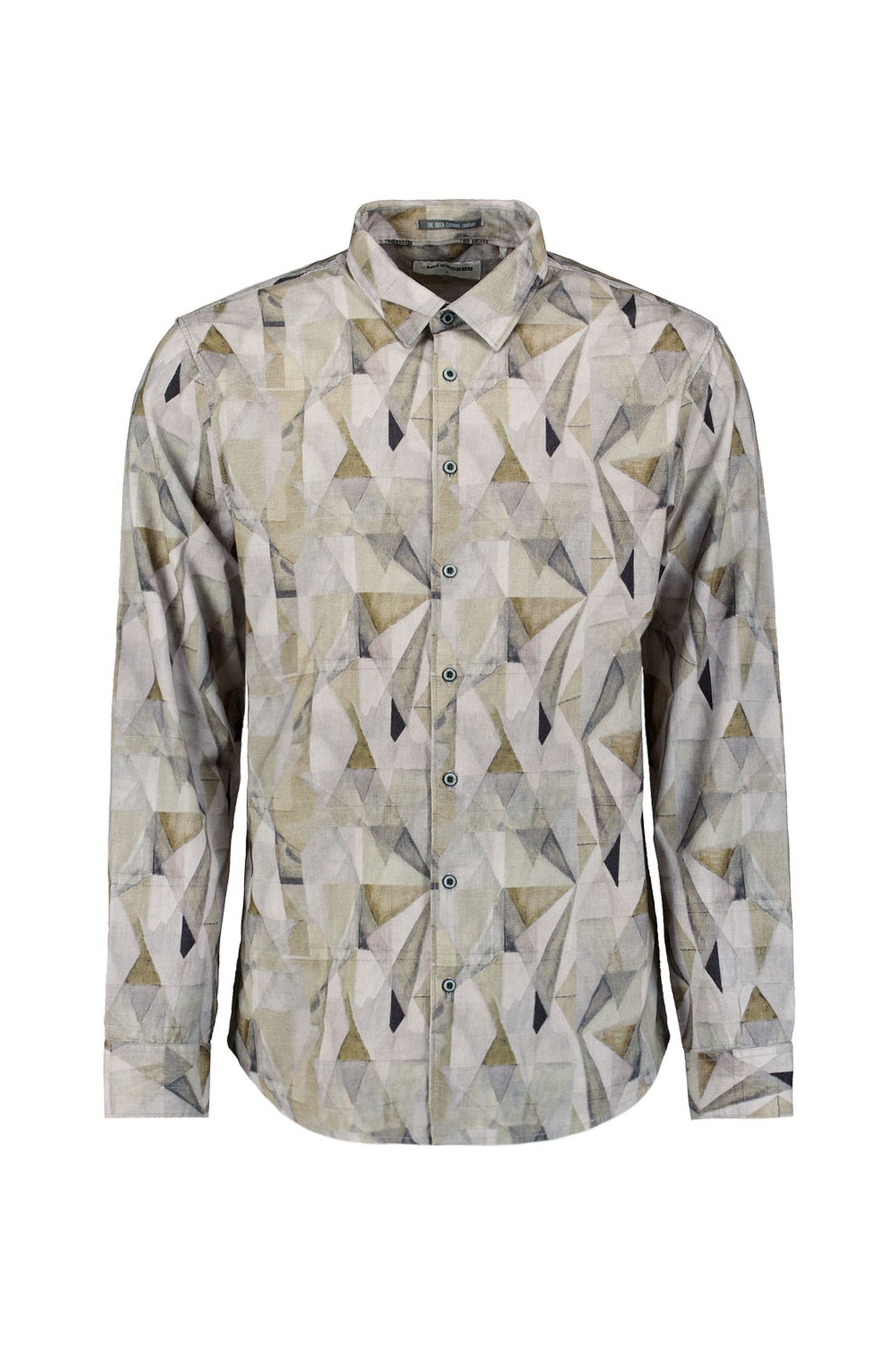 SHIRT ALLOVER PRINTED FINE CORDUROY LIGHT MOSS 5